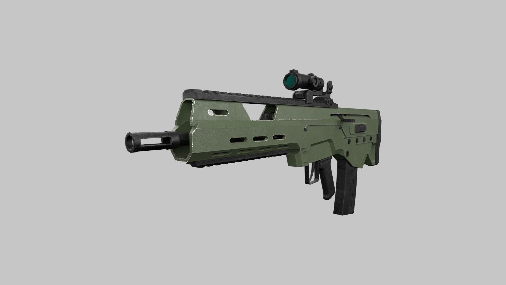  Assault rifle 3D model_2