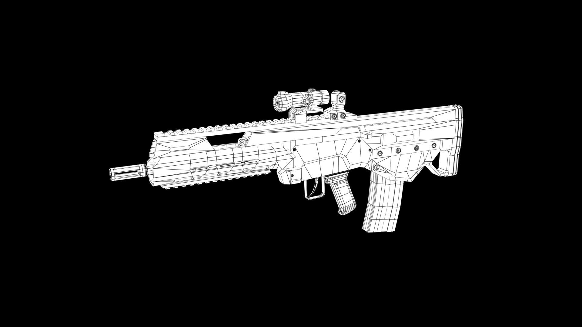  Assault rifle 3D model_7