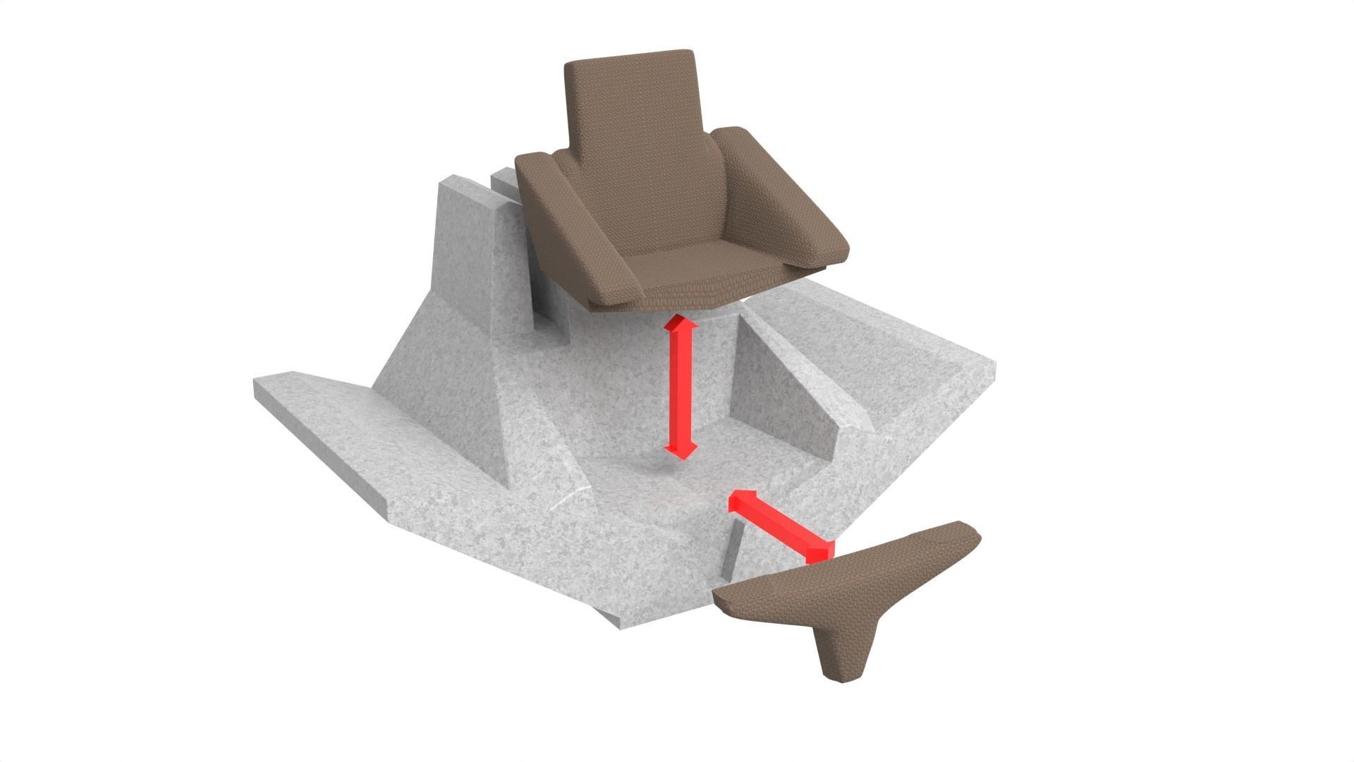 Bo-Katans Throne small 1-18 scale 3D print model_12