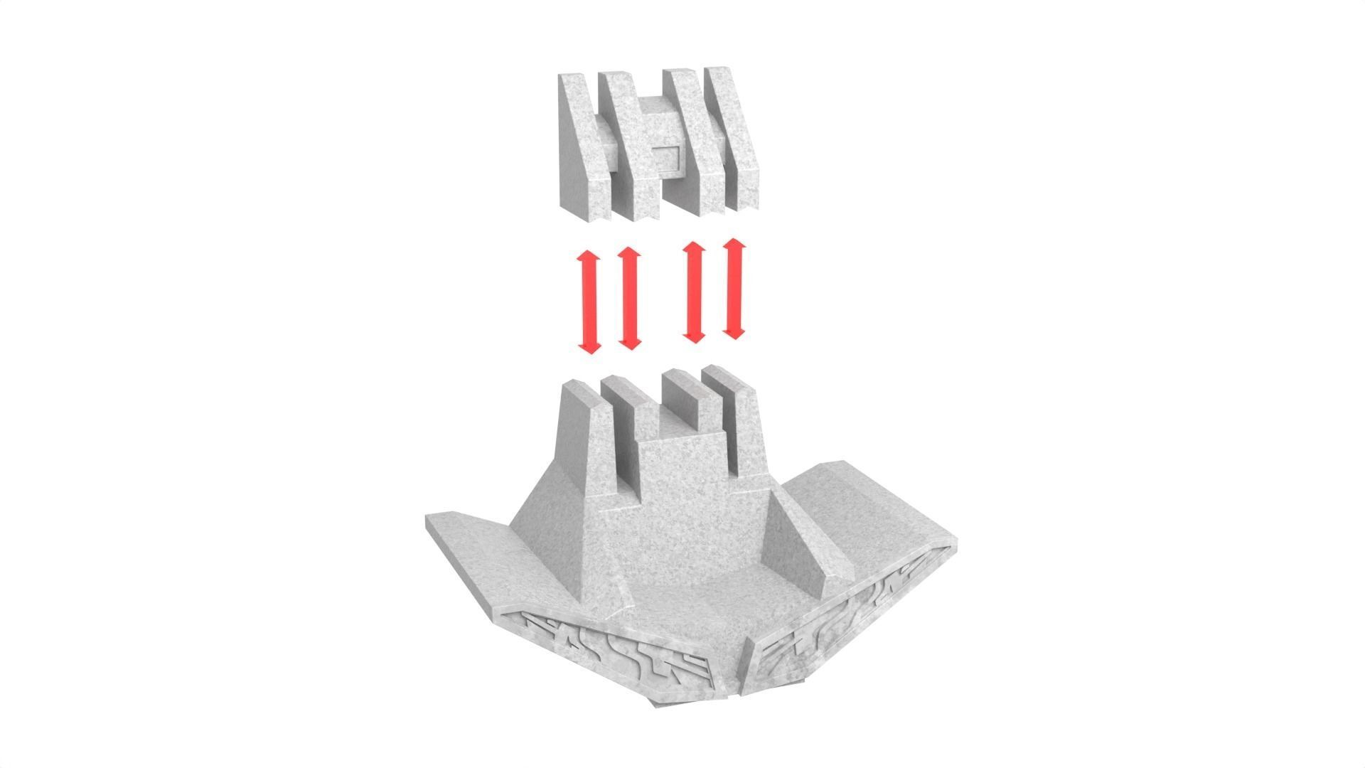 Bo-Katans Throne small 1-18 scale 3D print model_16