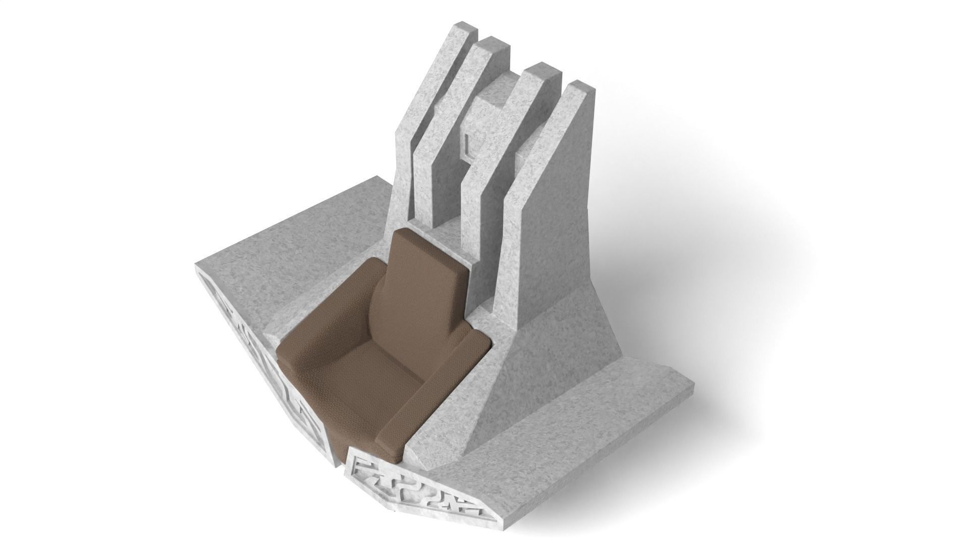 Bo-Katans Throne small 1-18 scale 3D print model_6