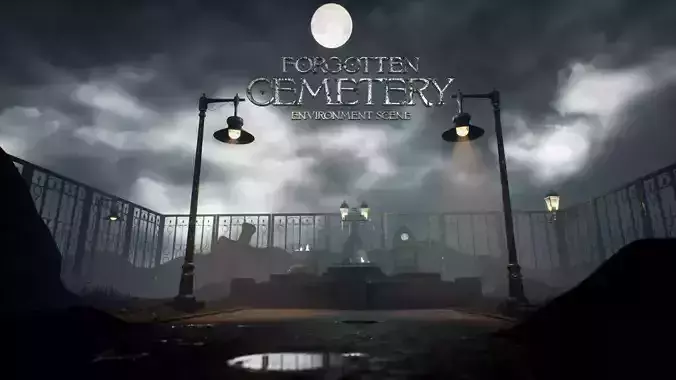 Forgotten Cemetery Low-poly 3D model