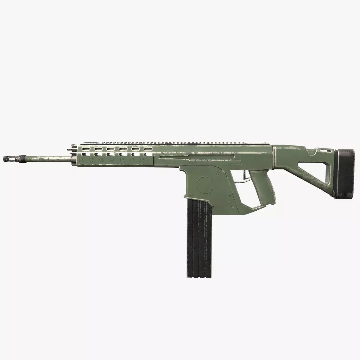 Assault rifle 3D model_0