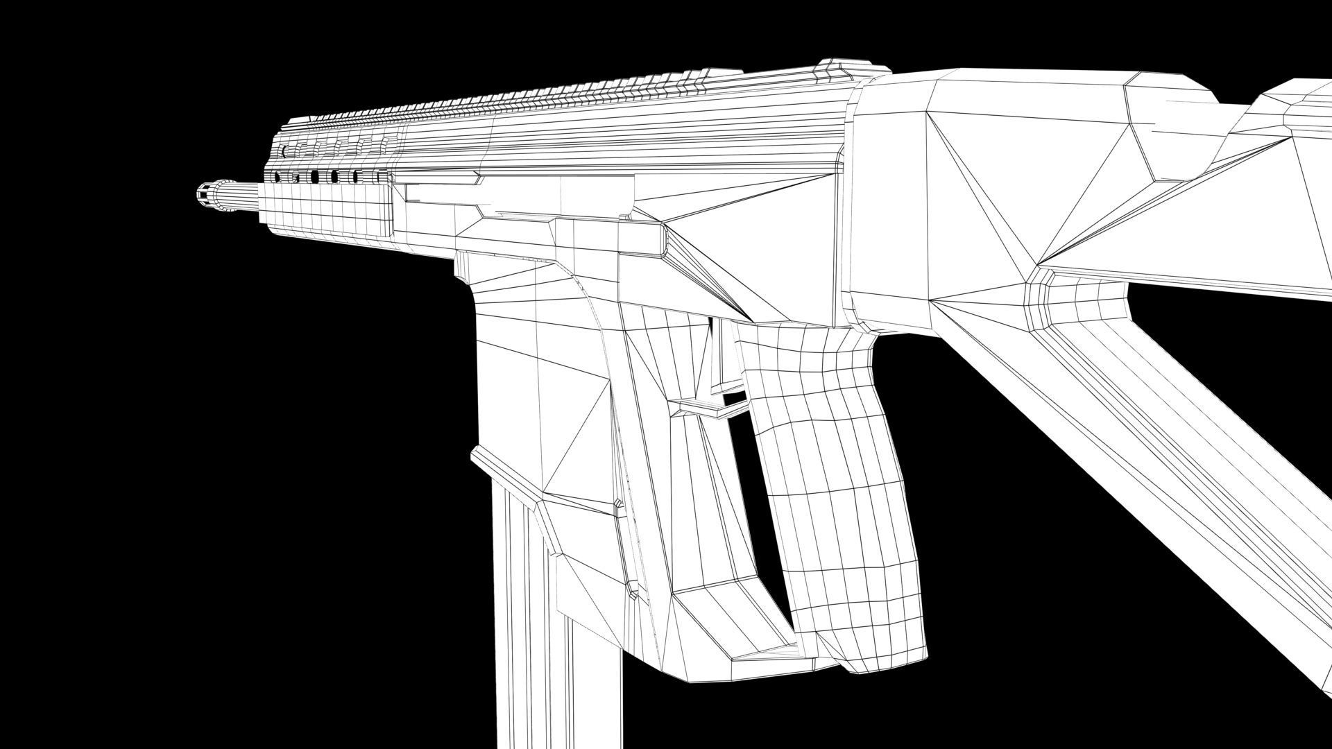 Assault rifle 3D model_10
