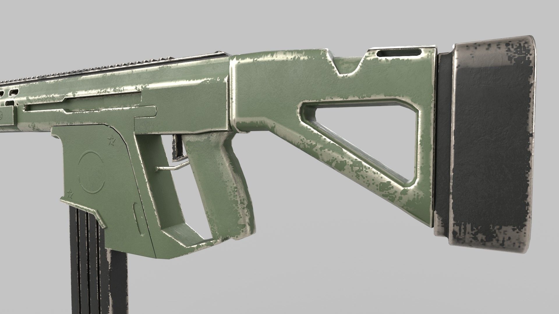 Assault rifle 3D model_5