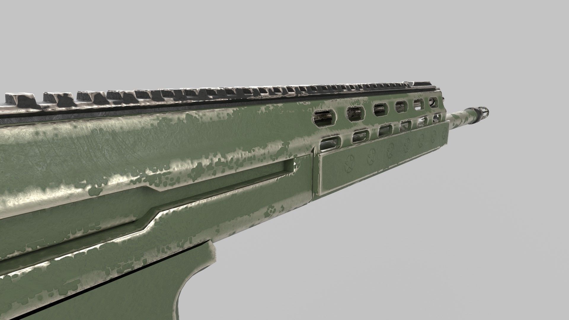 Assault rifle 3D model_4