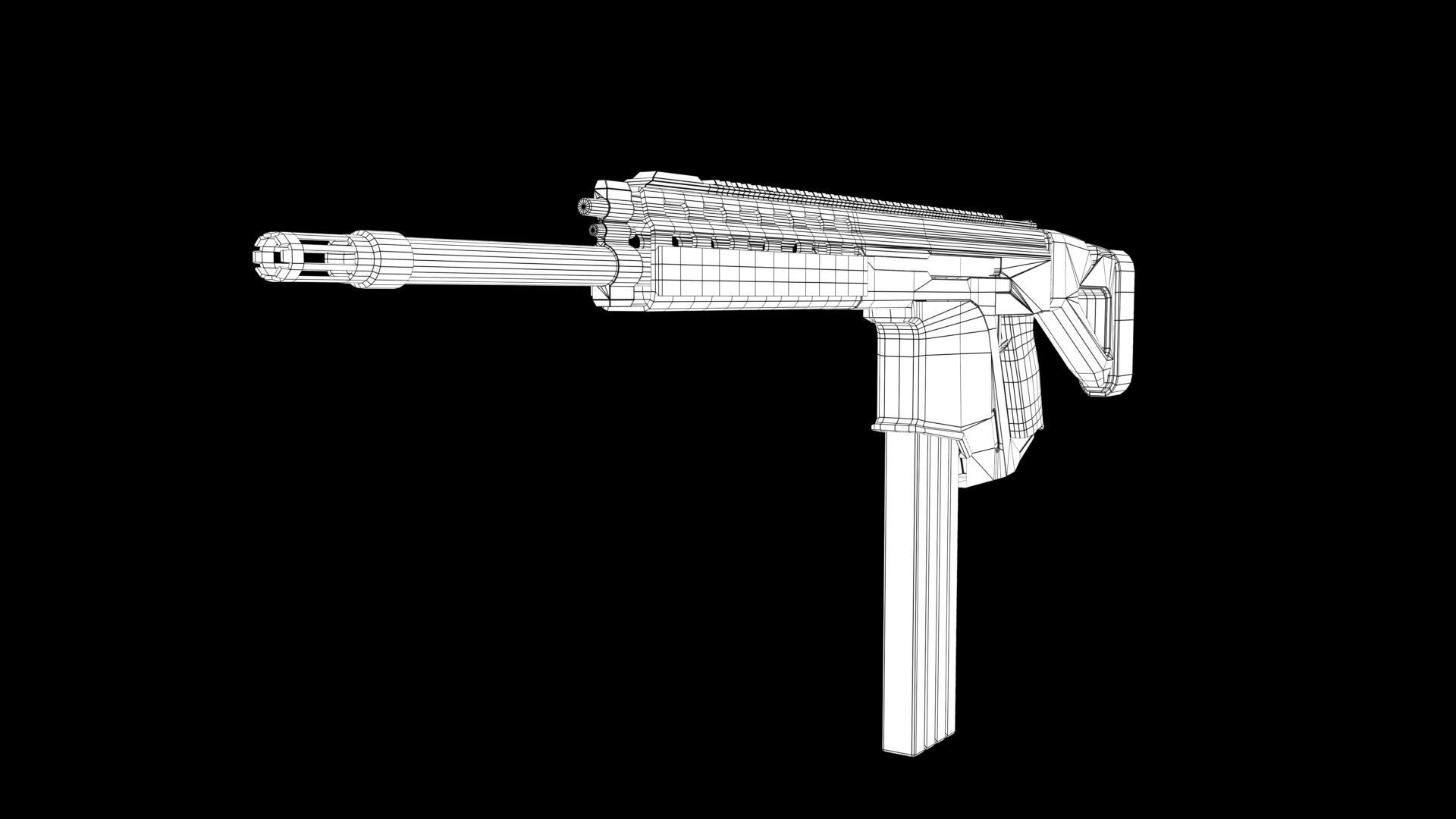 Assault rifle 3D model_9