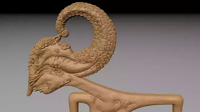 STL Files Relief Karakter Arjuna Pandawa 5