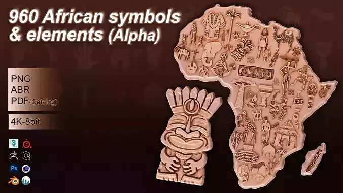 960 African symbols and elements  Alpha