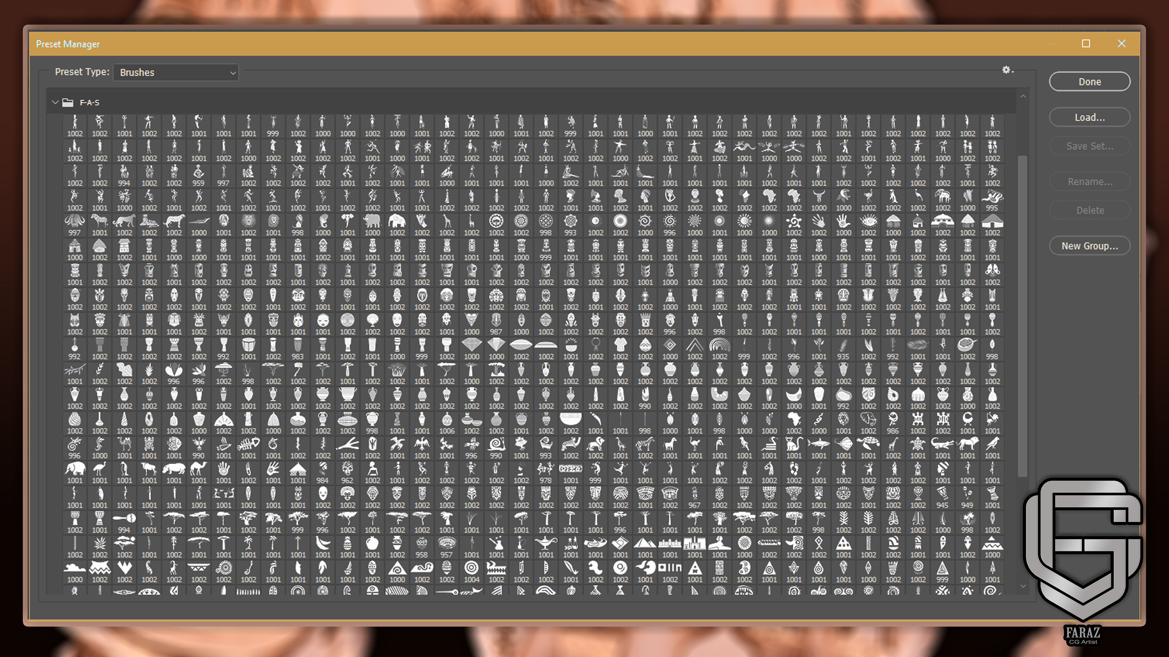 960 African symbols and elements  Alpha 3D model_21