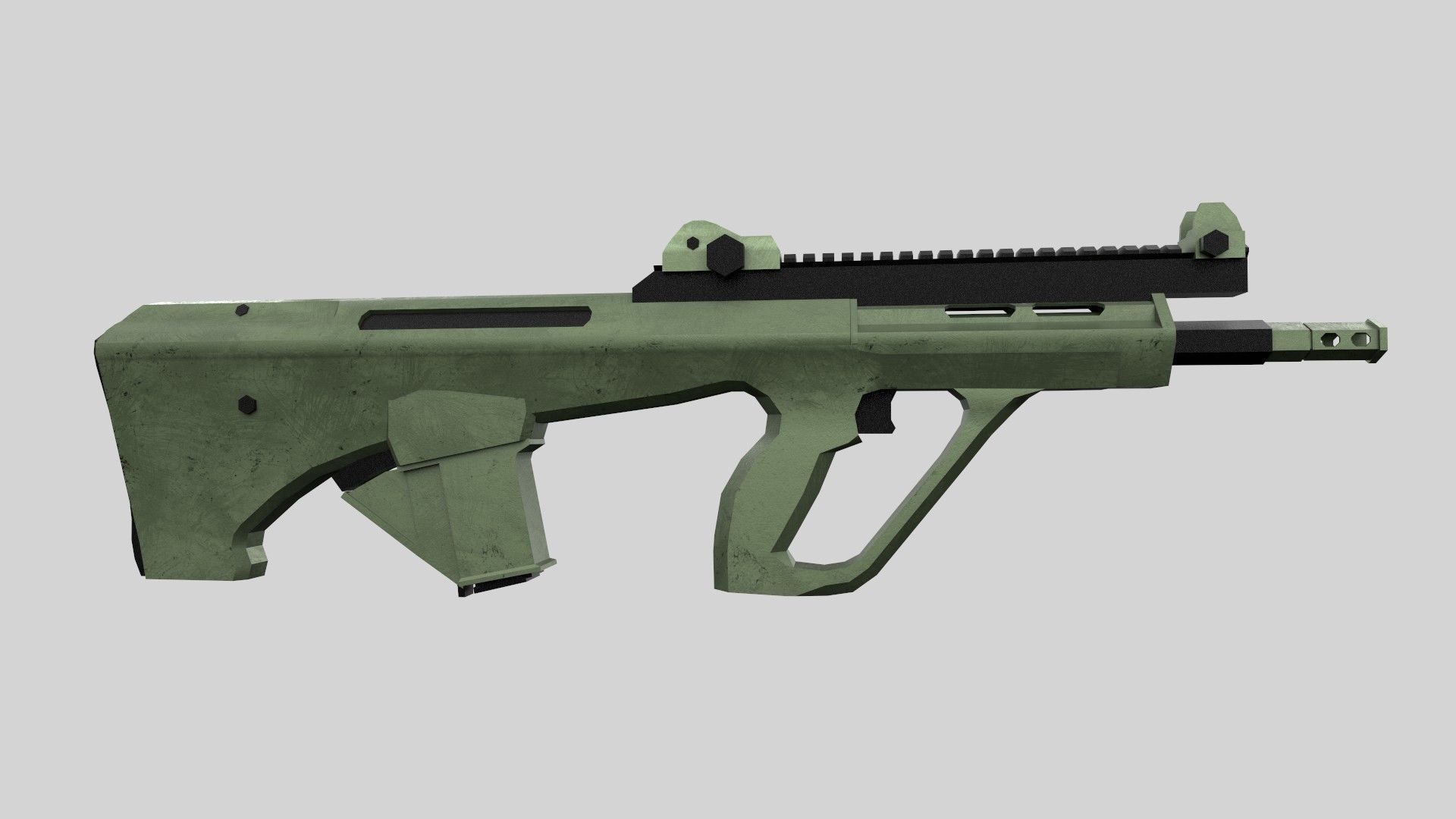 sci-fi gun 3D model_1