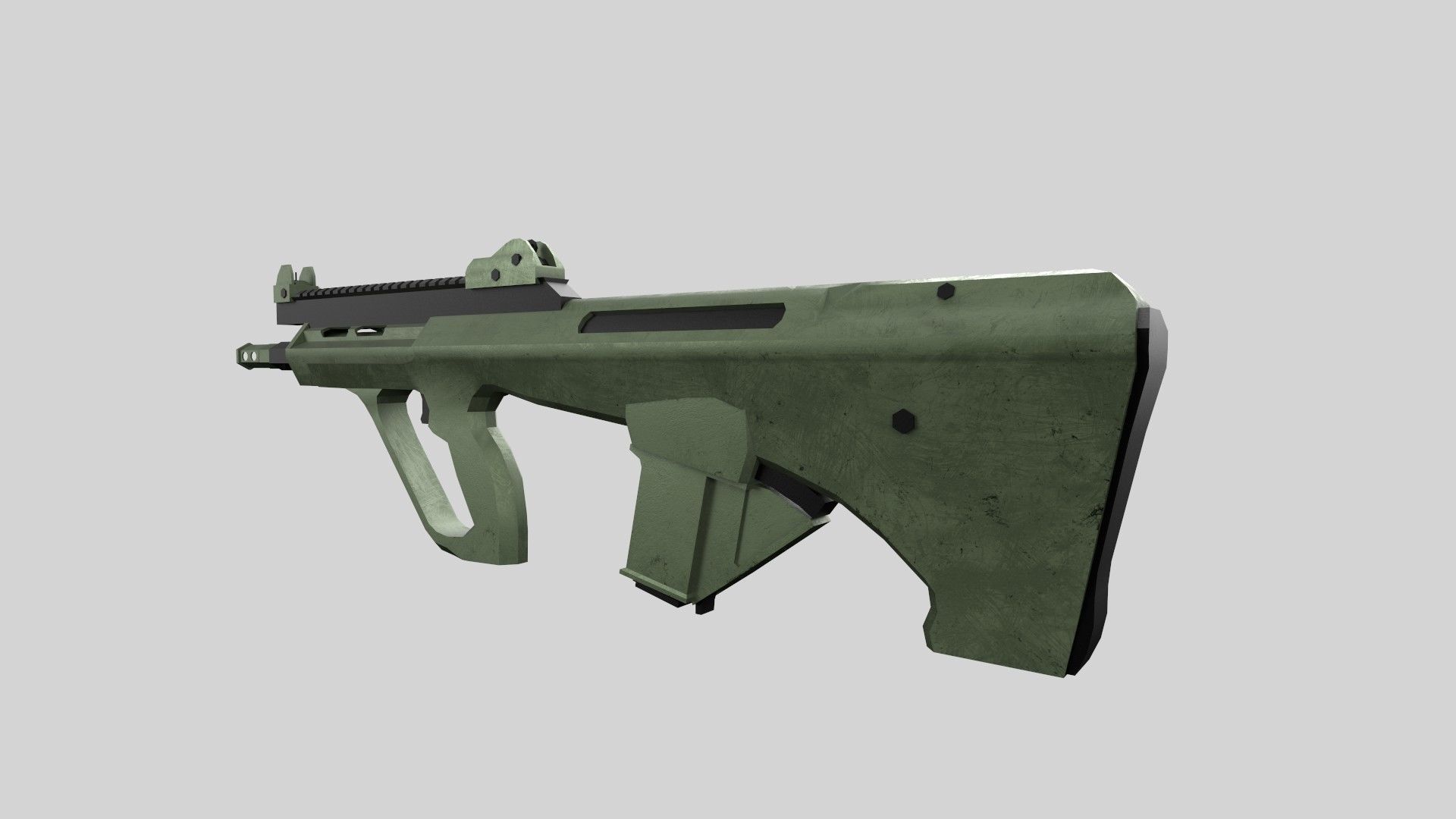 sci-fi gun 3D model_2