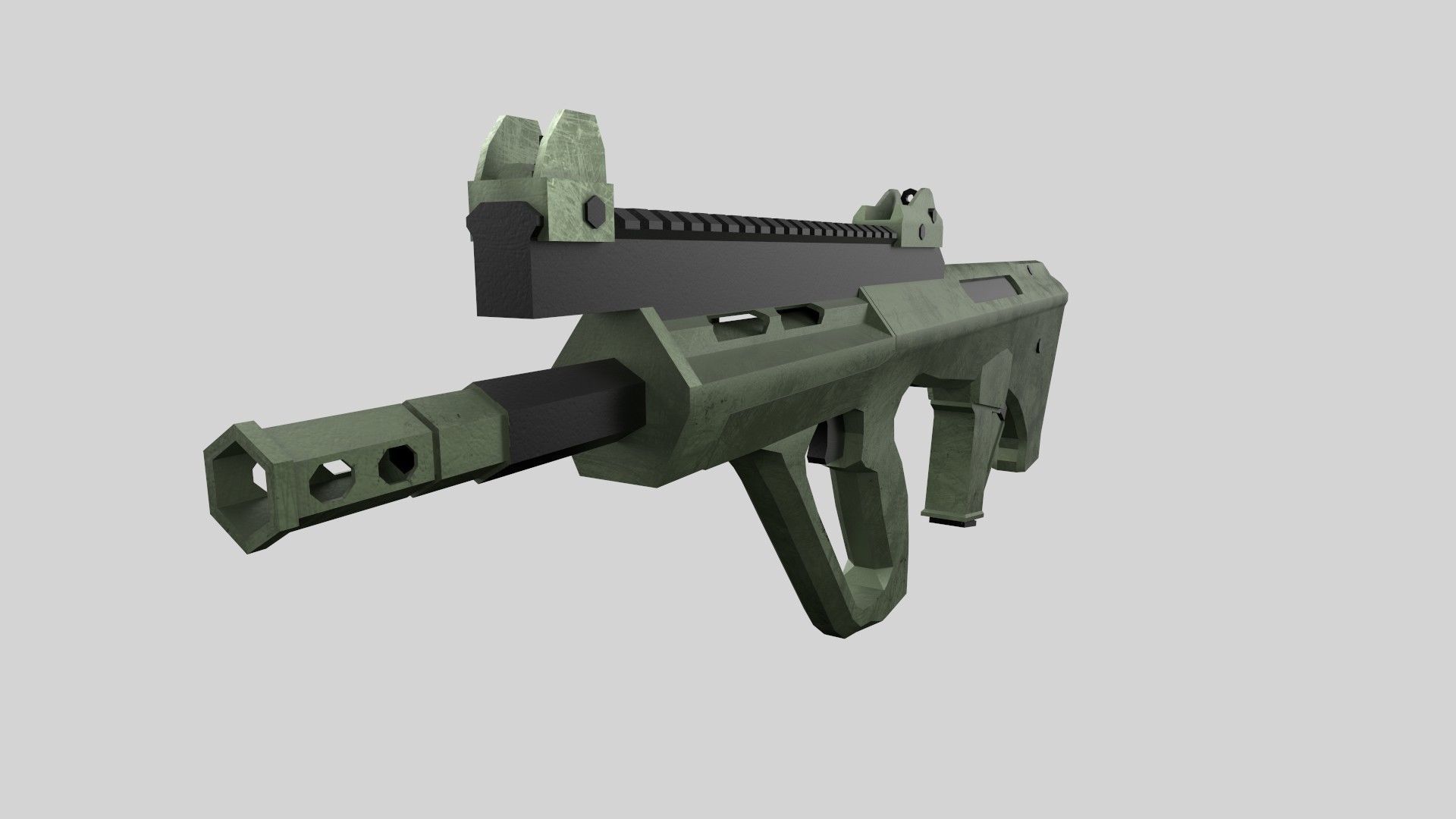 sci-fi gun 3D model_3