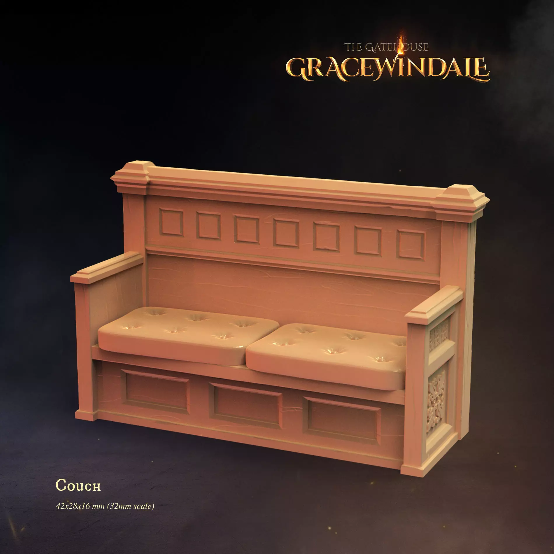 Gatehouse - Couch 3D print model_0