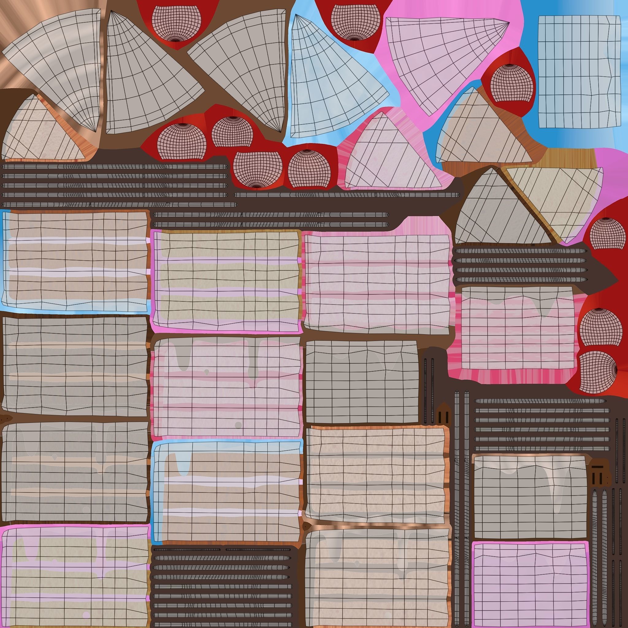 Biscuit Cake Collection Low-poly 3D model_5