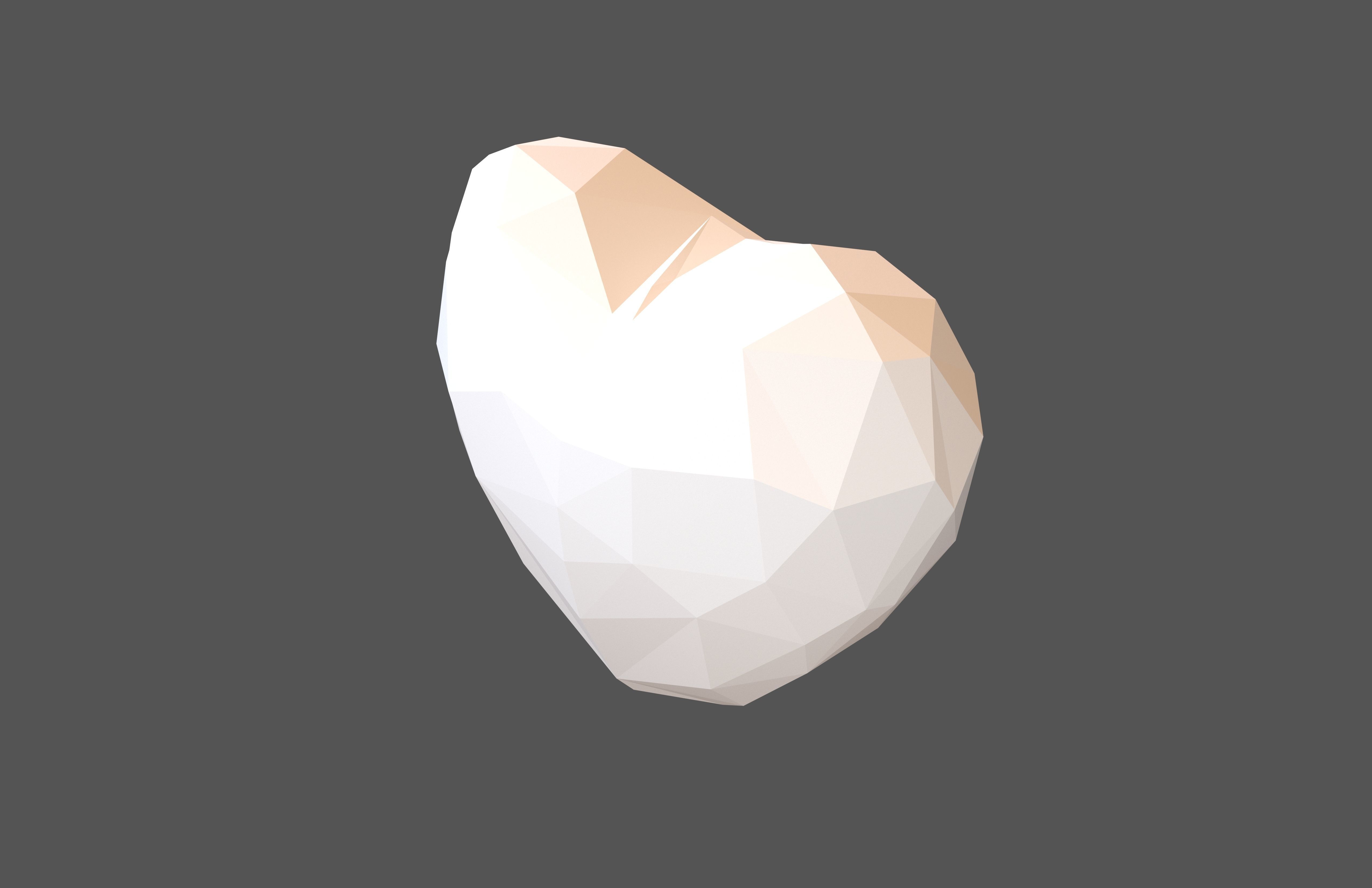 Stylish Heart V1 003 Low-poly 3D model_2