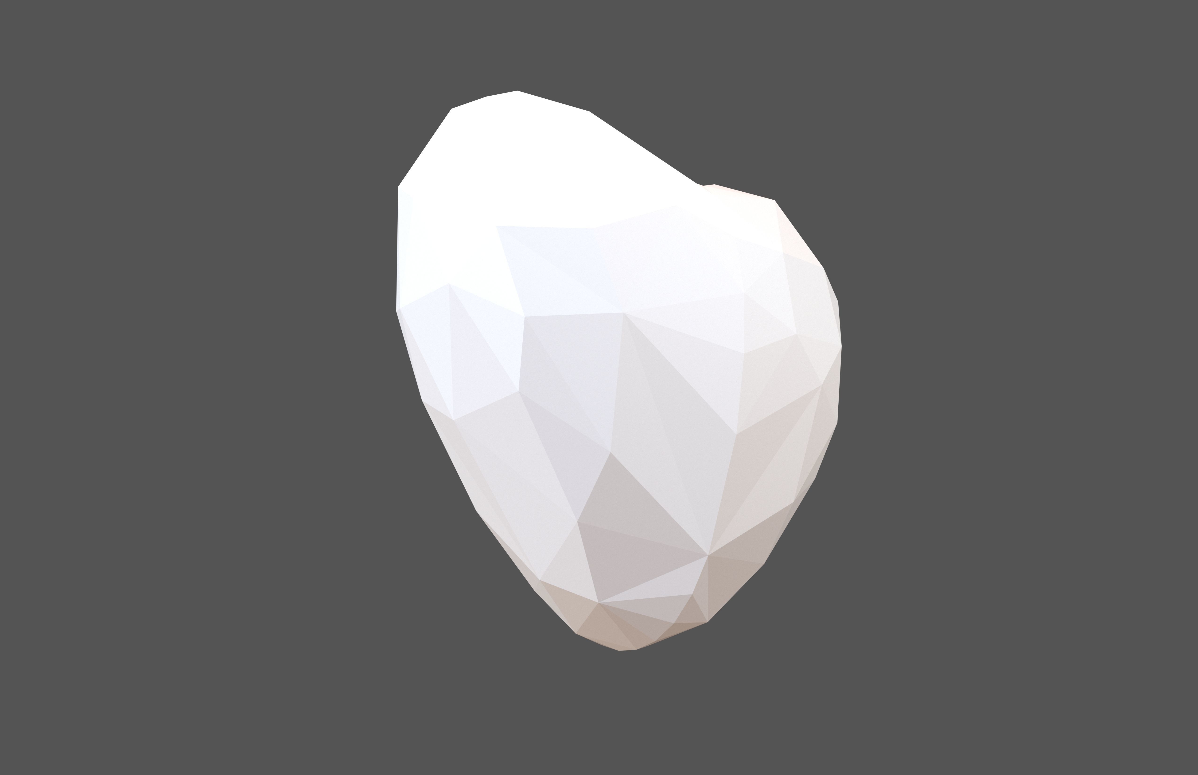 Stylish Heart V1 003 Low-poly 3D model_3