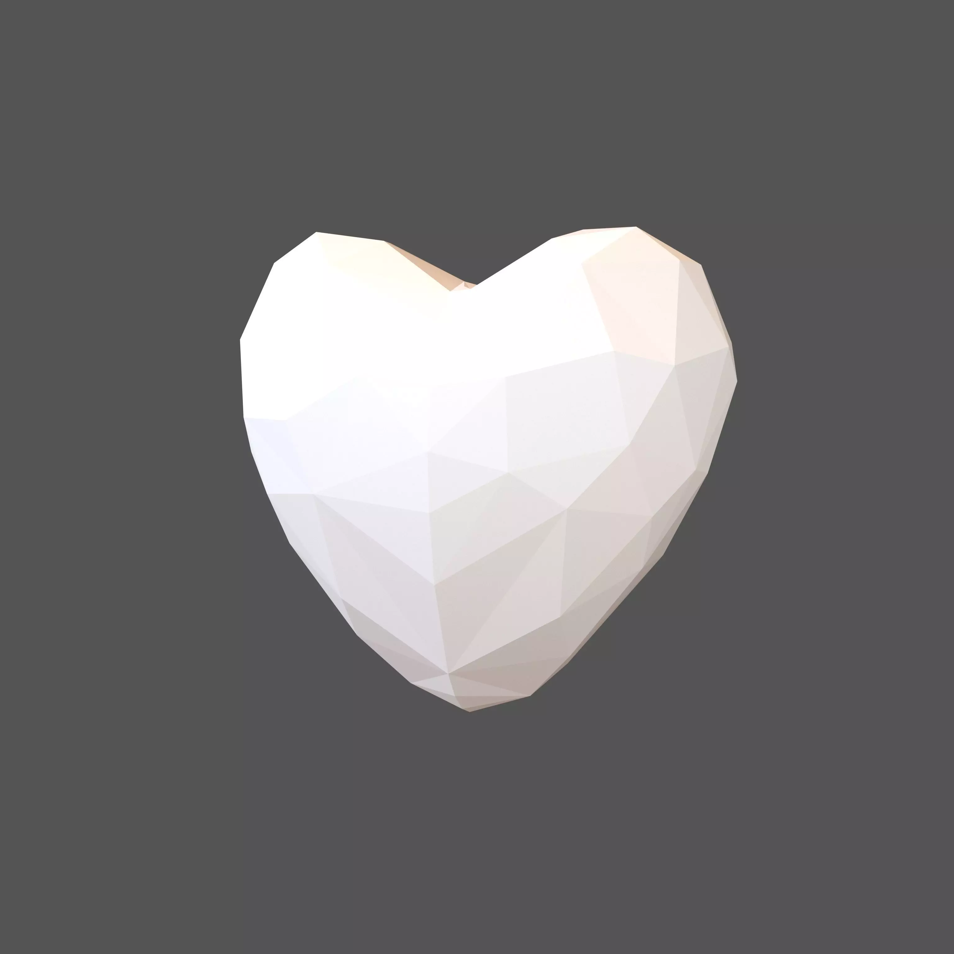Stylish Heart V1 003 Low-poly 3D model_0
