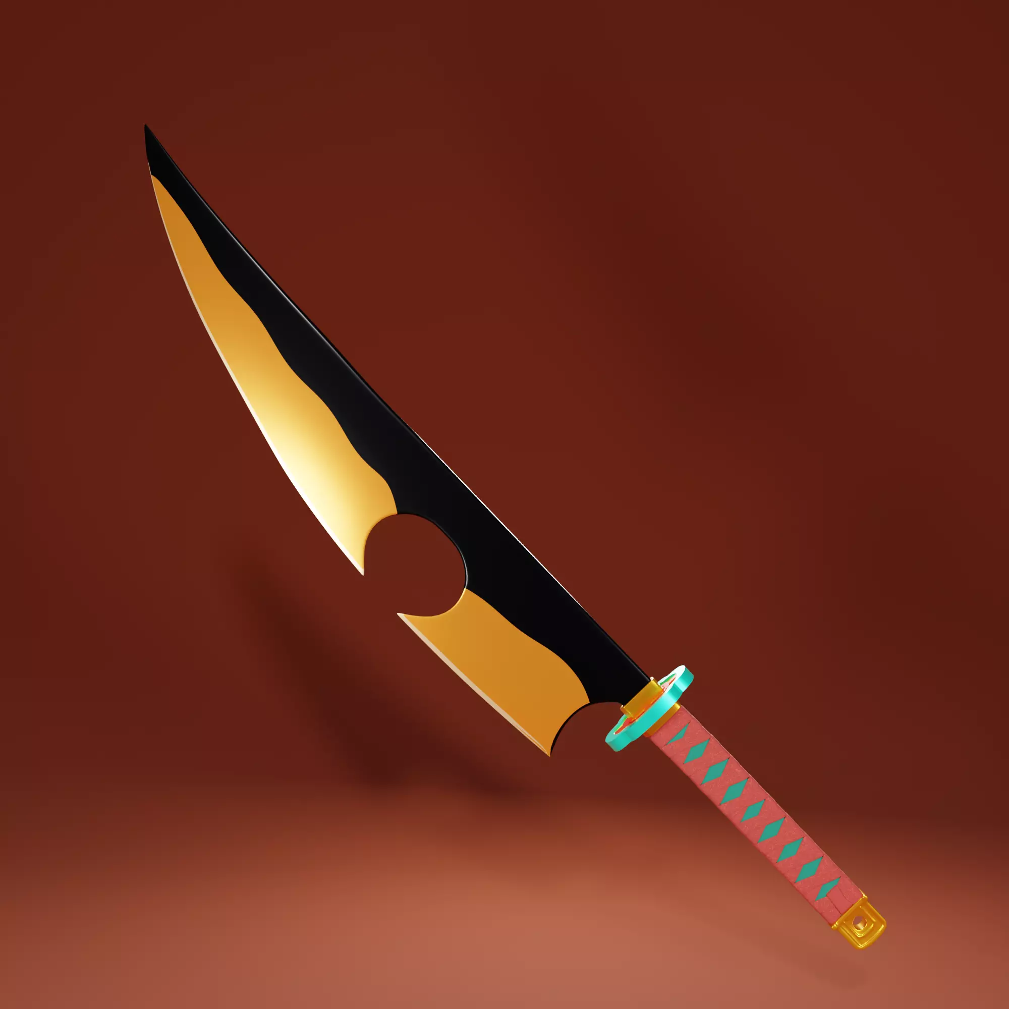 Demon Slayer Tengen Uzui Sword - Kimetsu No Yaiba 3D print model 3D print model_0