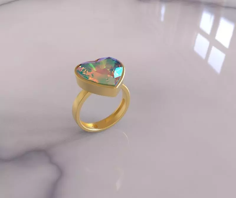 Heart ring Free 3D print model