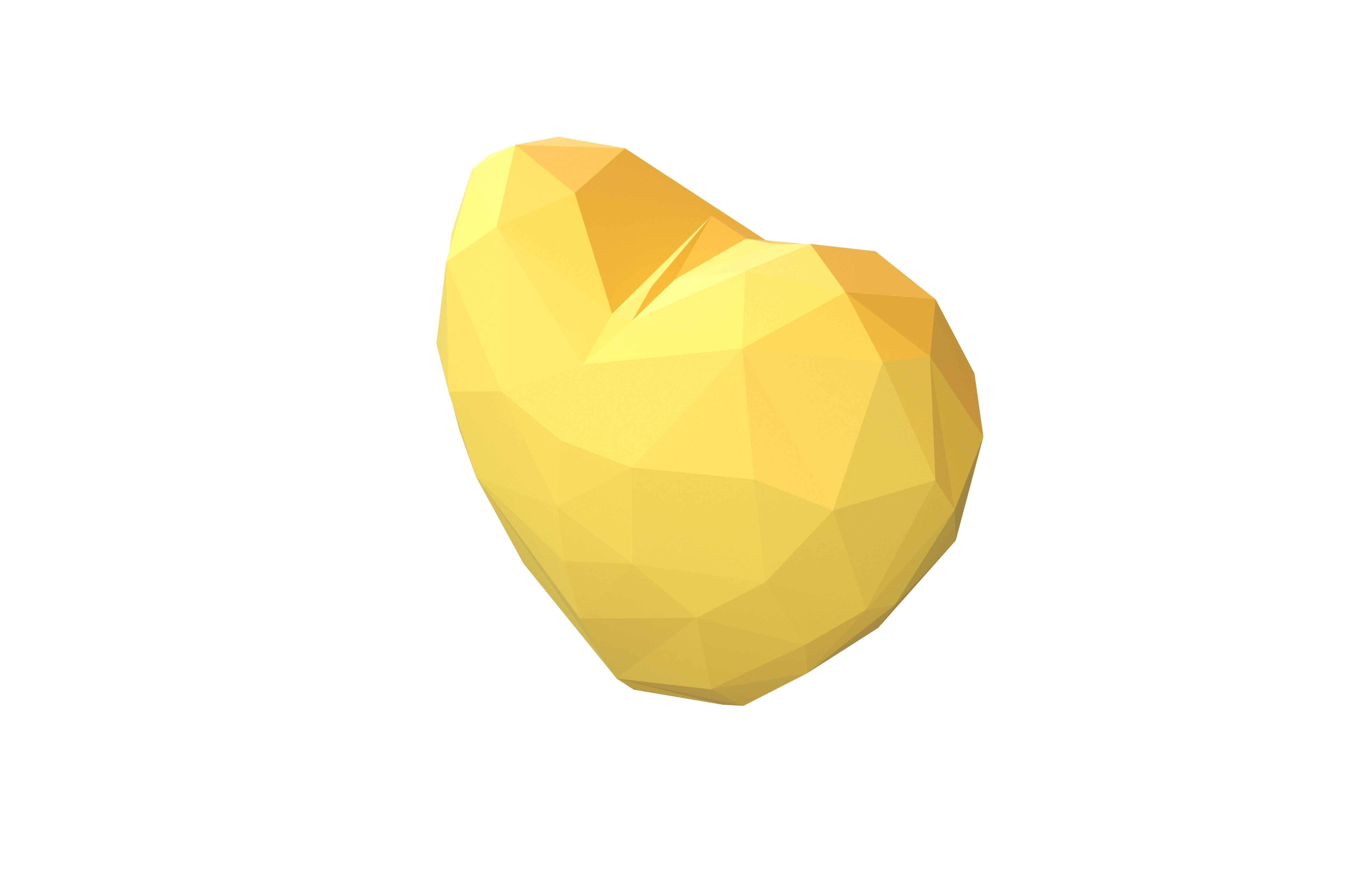 Stylish Heart V1 009 Low-poly 3D model_2