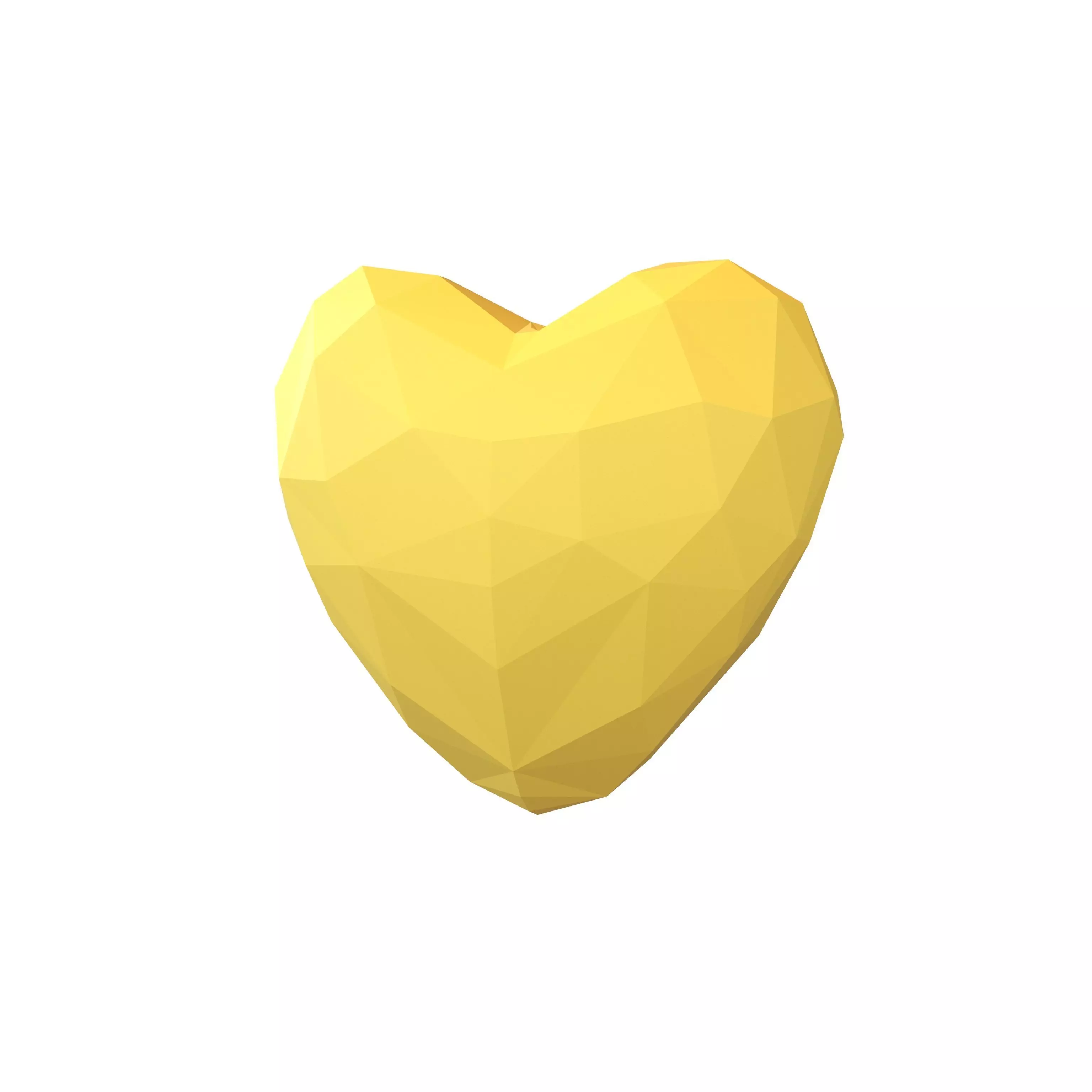 Stylish Heart V1 009 Low-poly 3D model_0