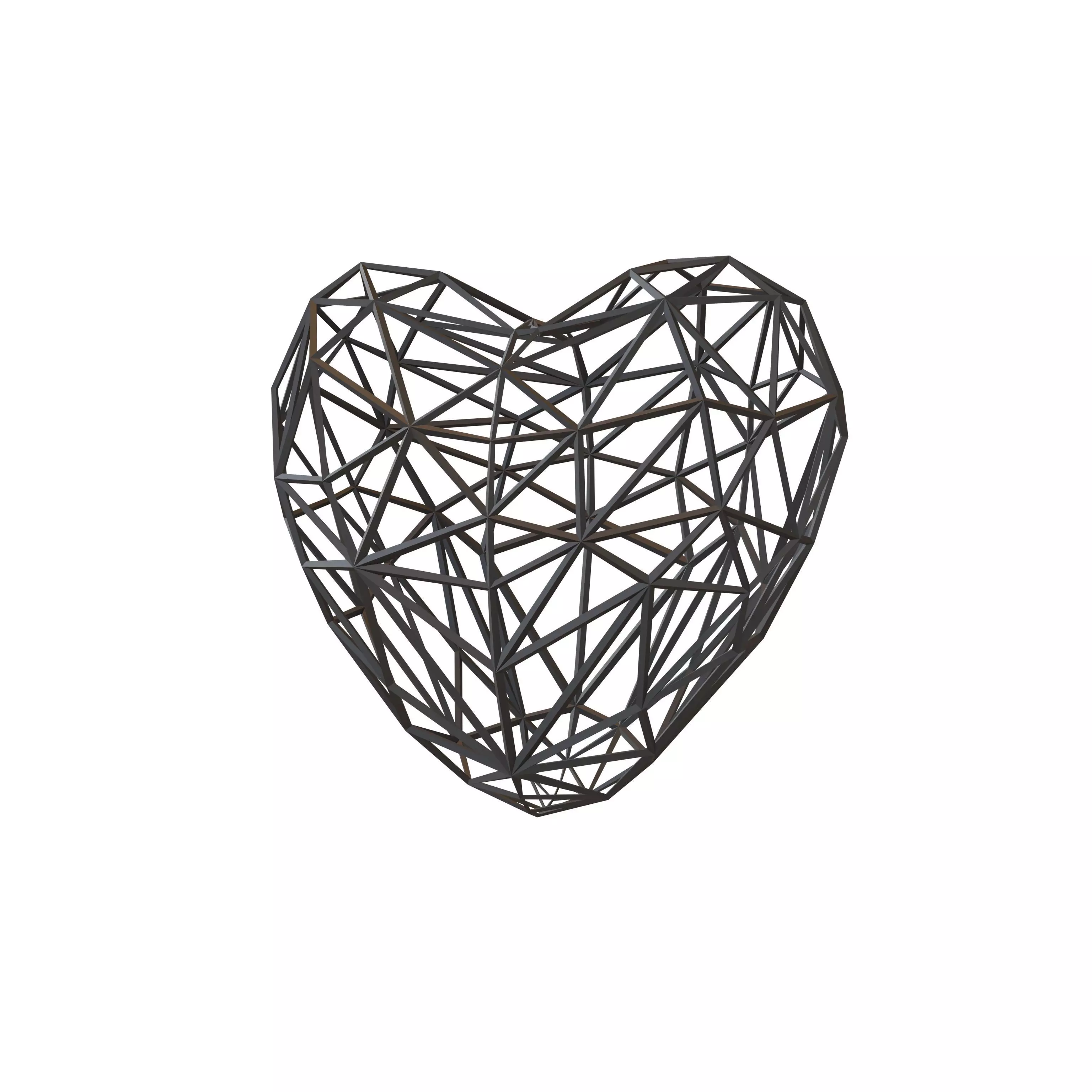 Stylish Heart V2 002 Low-poly 3D model_0