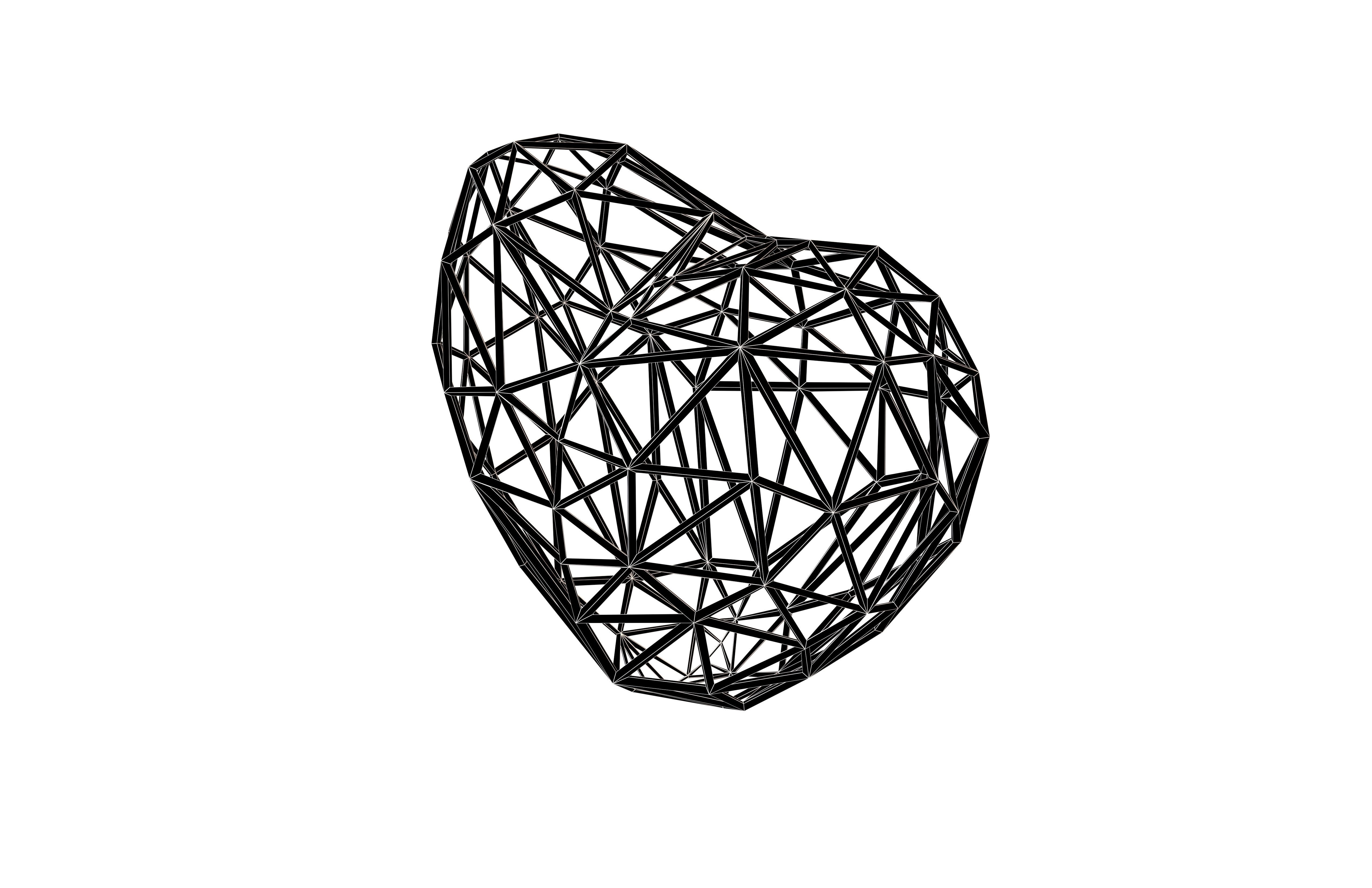 Stylish Heart V2 003 Low-poly 3D model_7