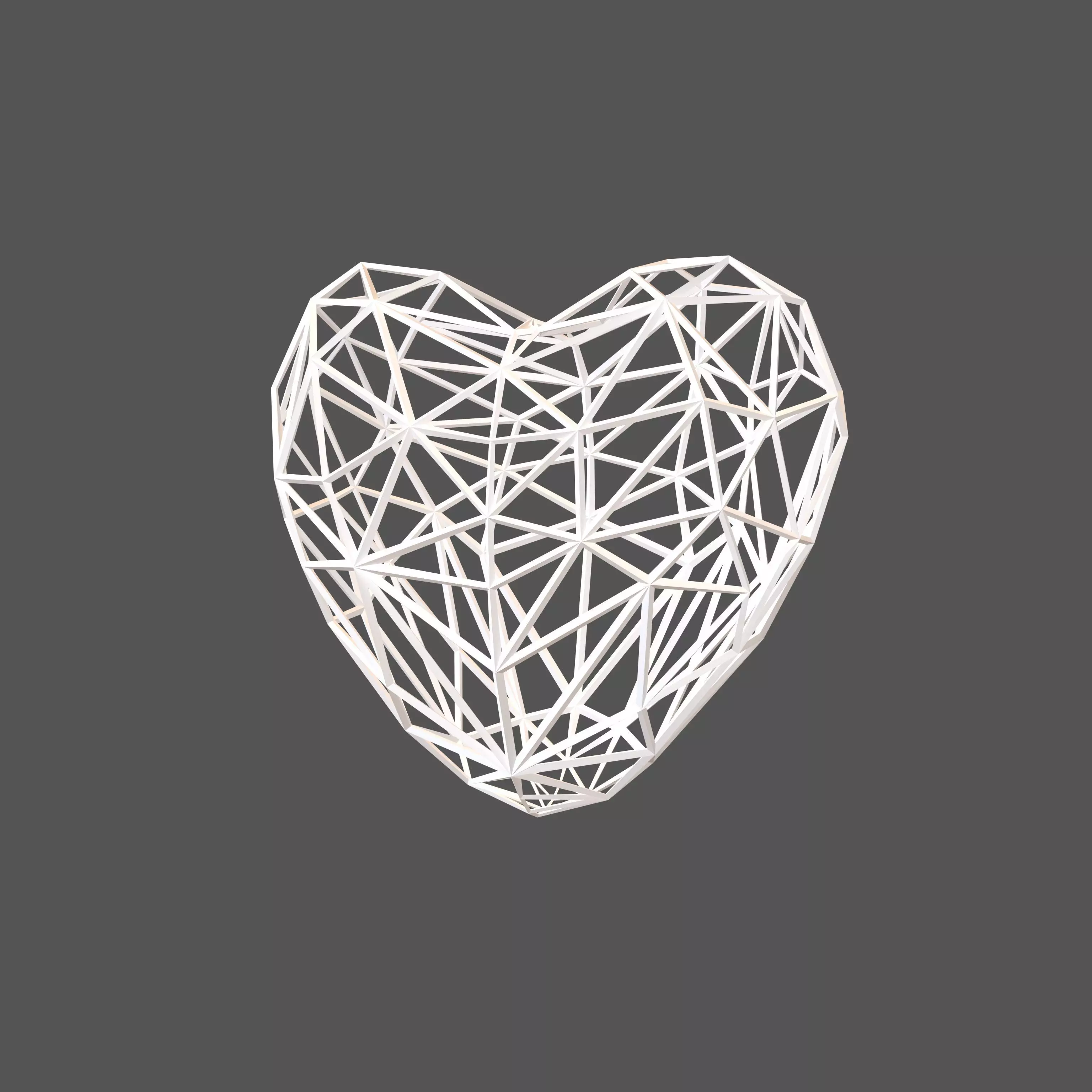 Stylish Heart V2 003 Low-poly 3D model_0
