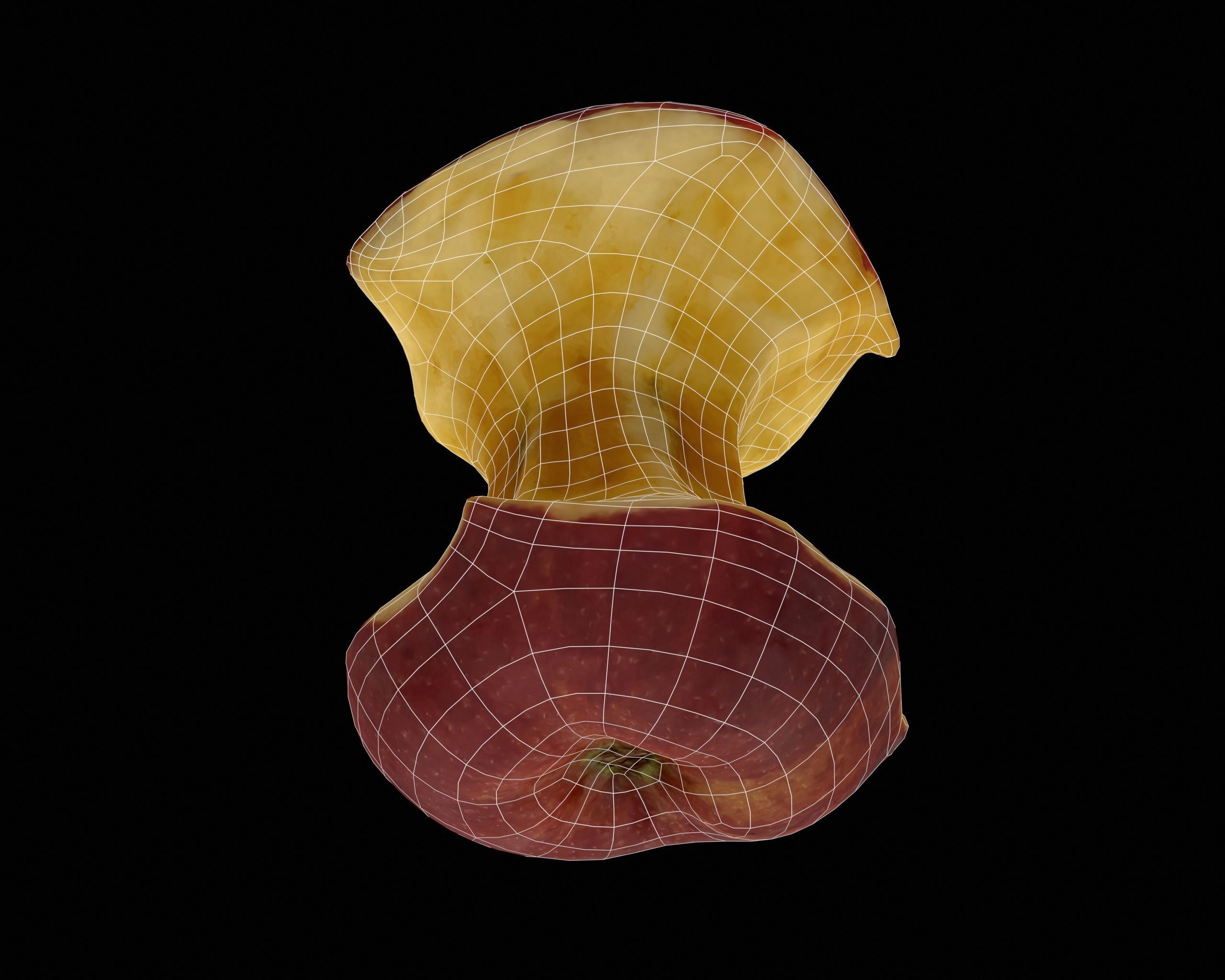 Apple Core PBR Low-poly 3D model_5