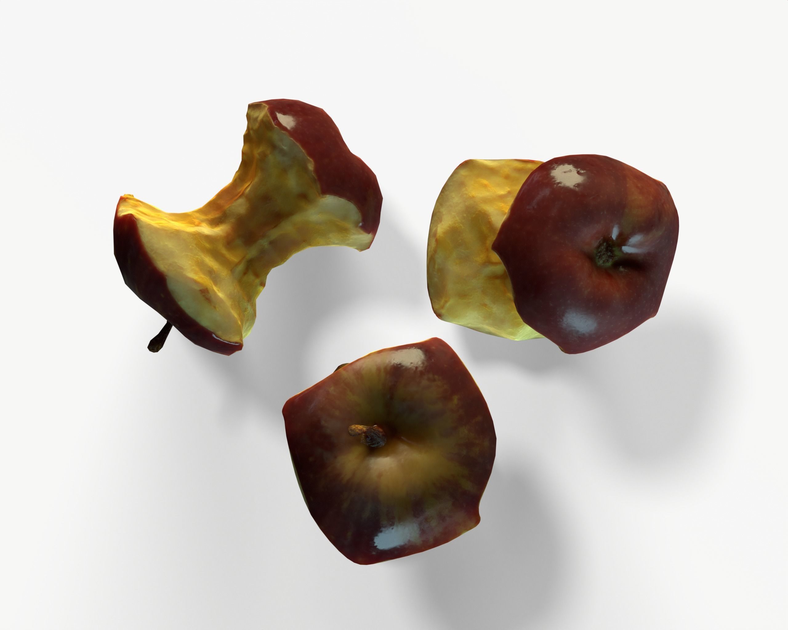 Apple Core PBR Low-poly 3D model_2