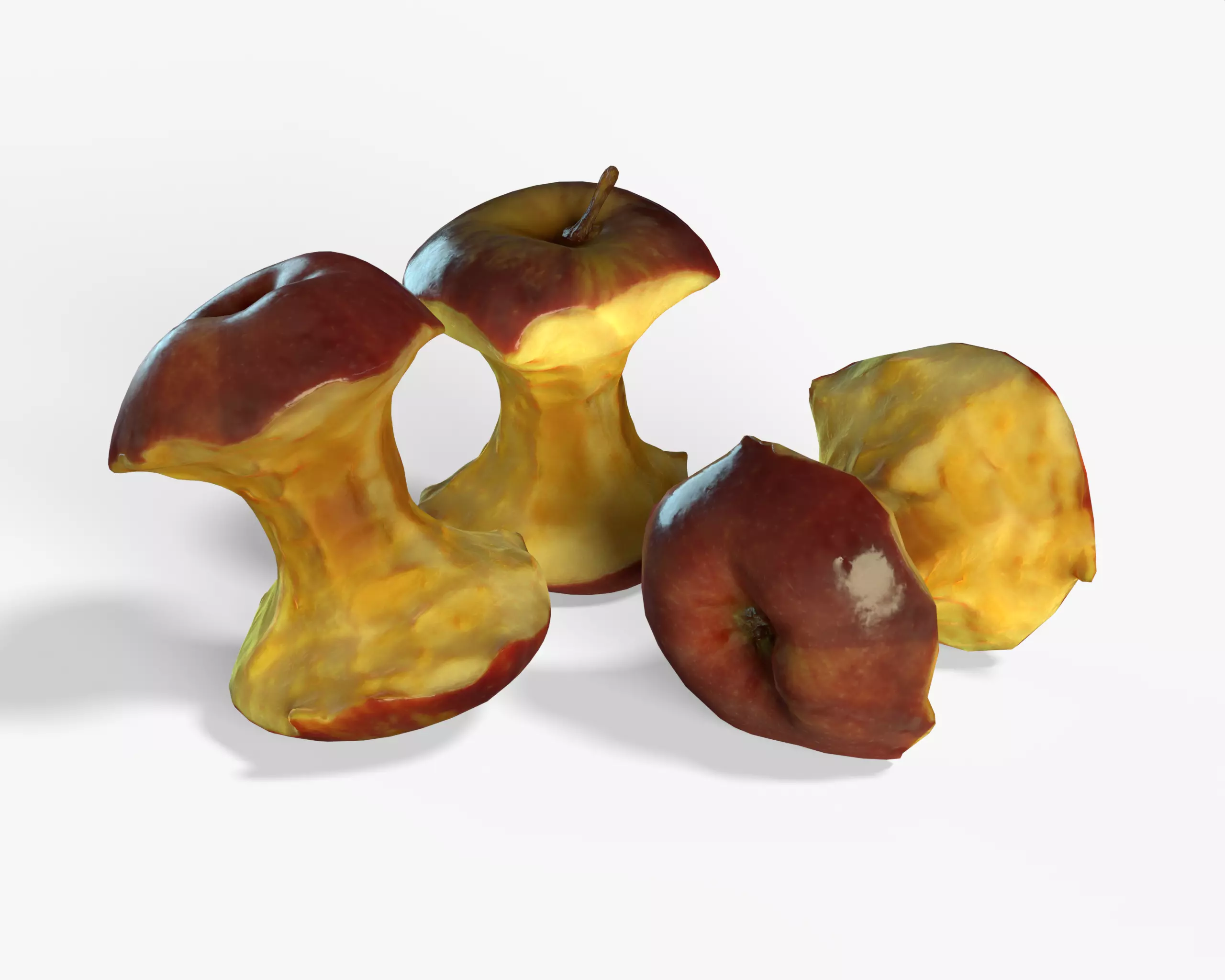 Apple Core PBR Low-poly 3D model_0