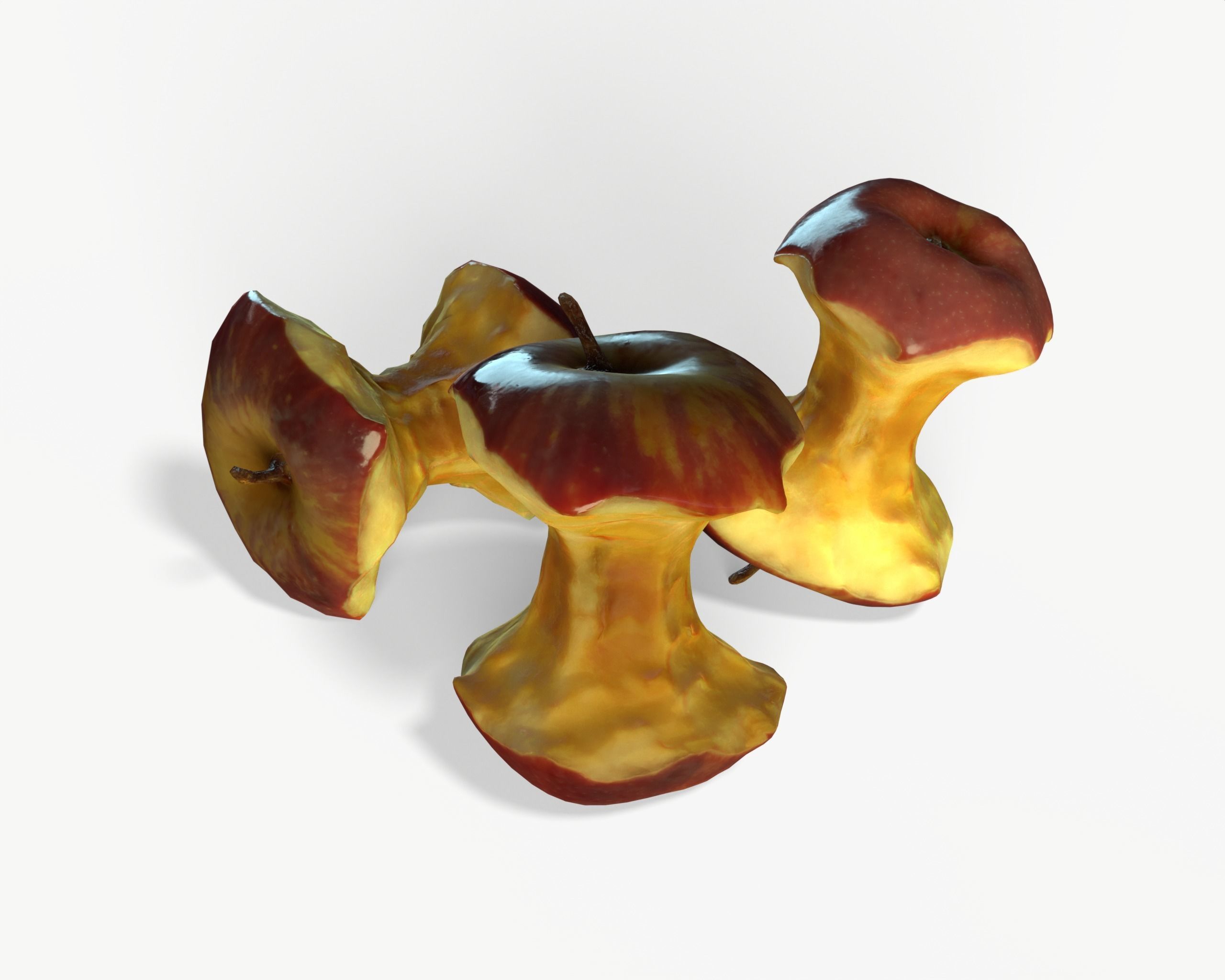 Apple Core PBR Low-poly 3D model_1