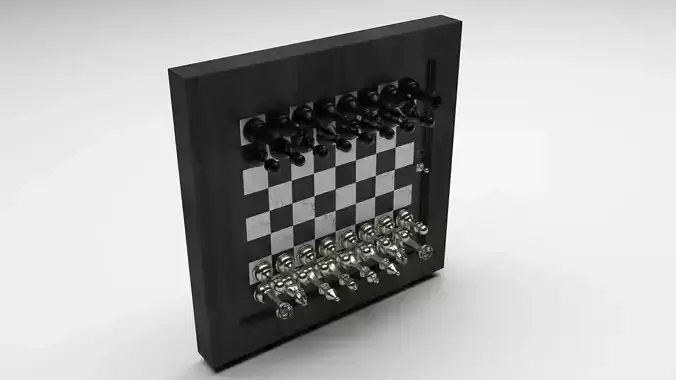 Wall Mounted Chess Set 3D model