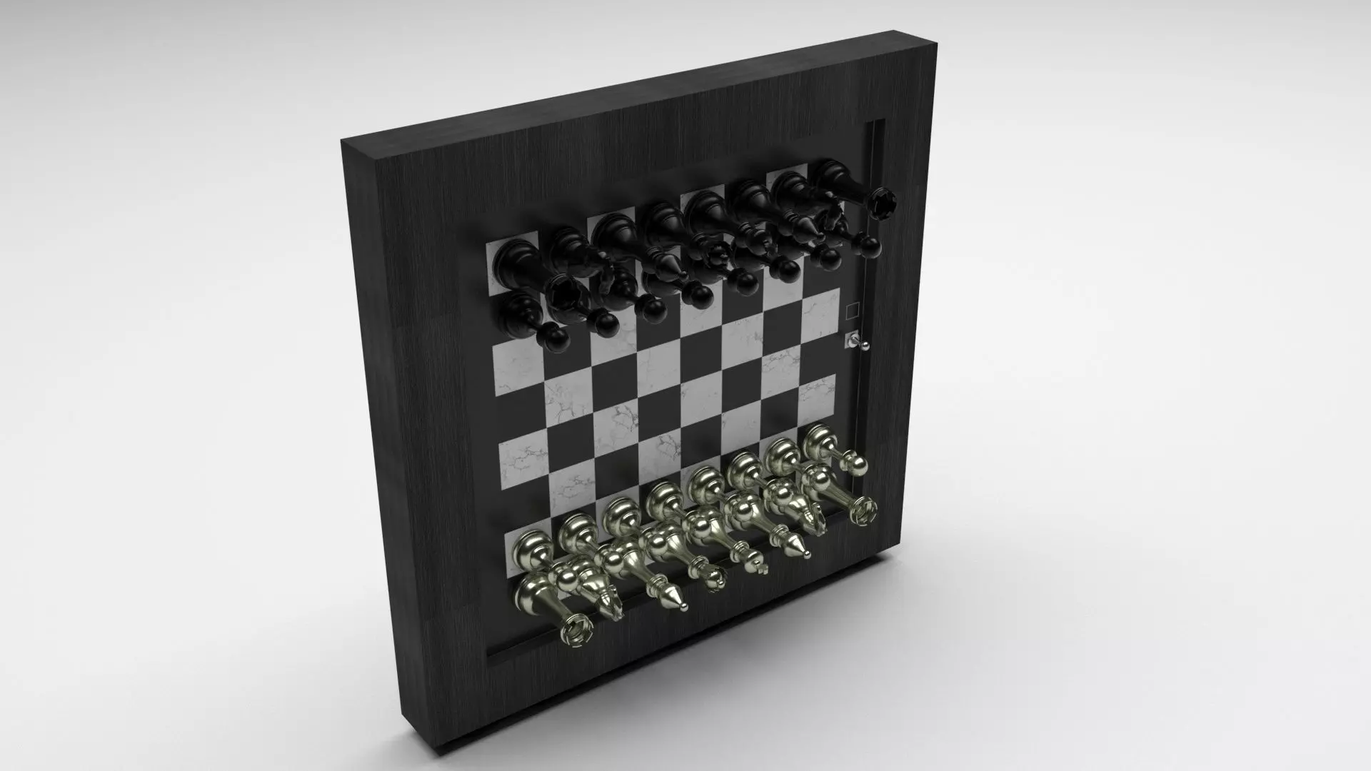 Wall Mounted Chess Set 3D model_0