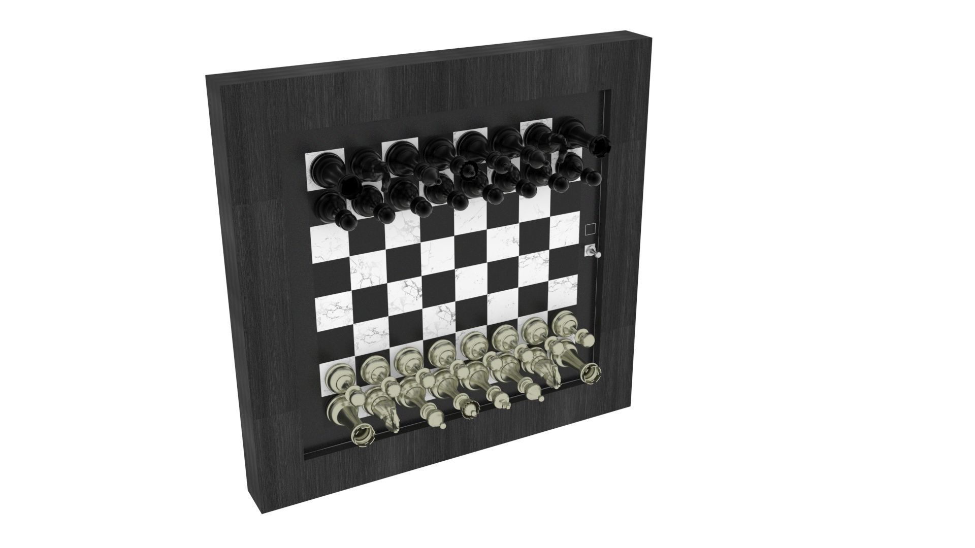 Wall Mounted Chess Set 3D model_14