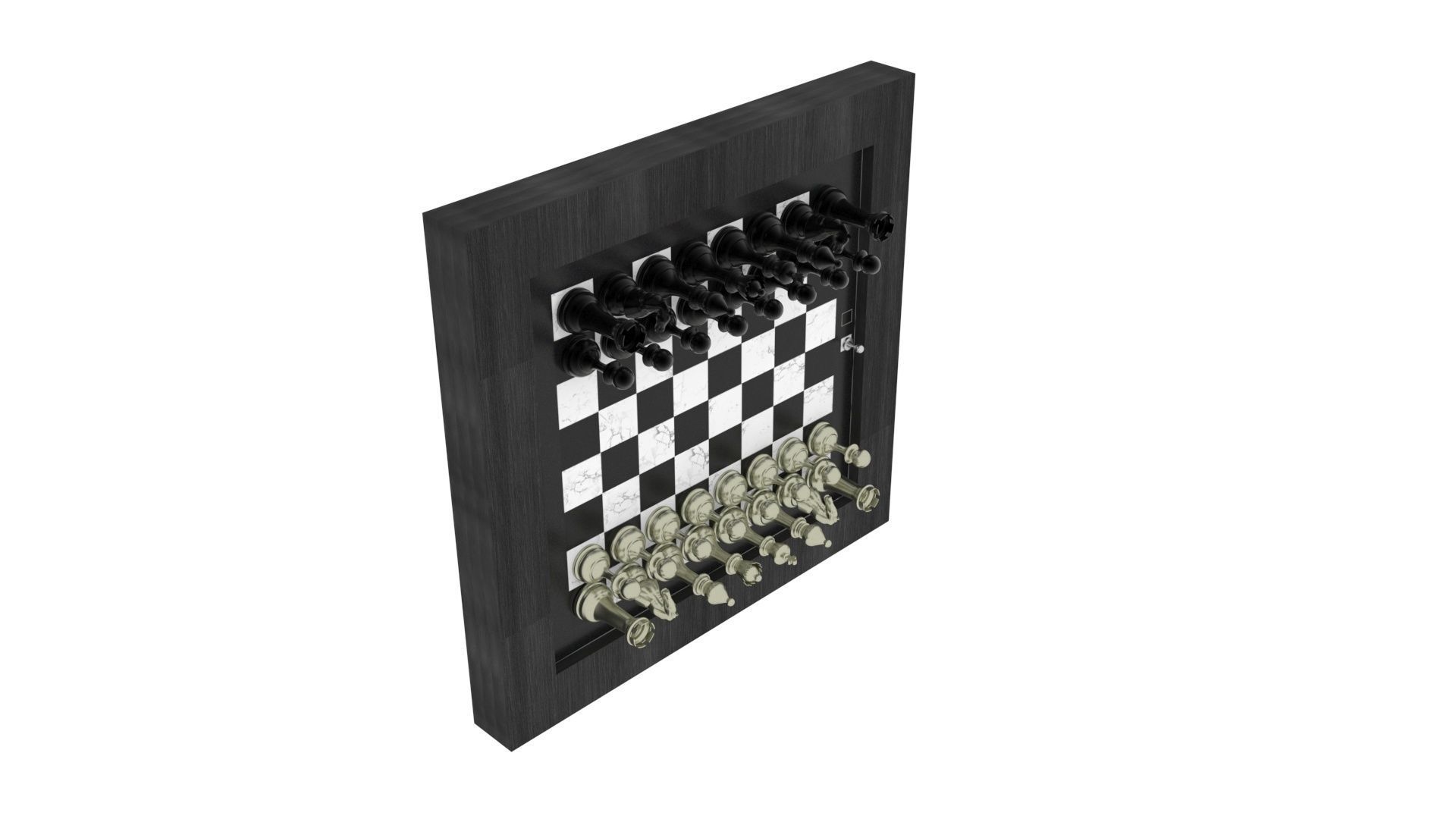 Wall Mounted Chess Set 3D model_10