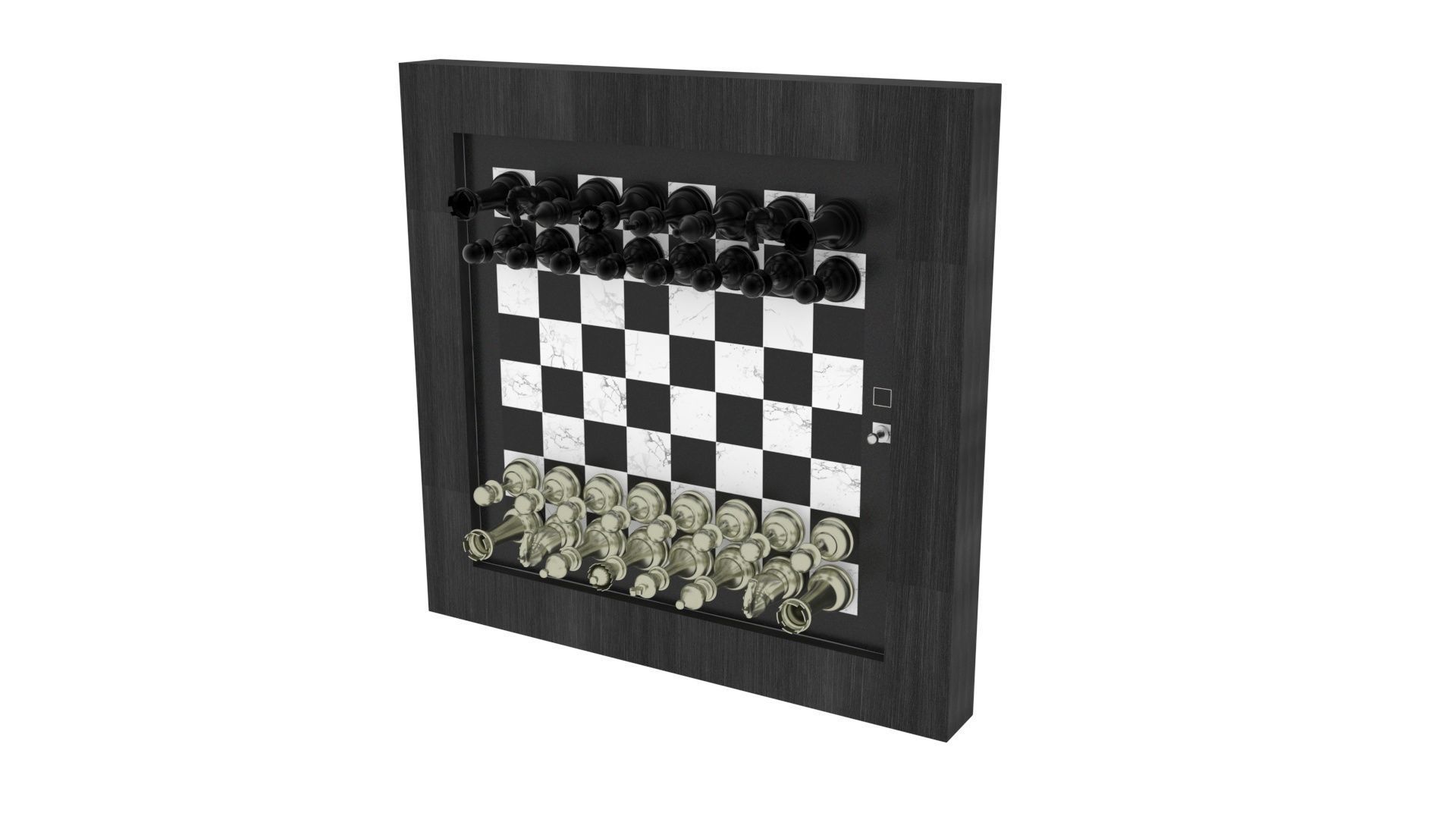 Wall Mounted Chess Set 3D model_11