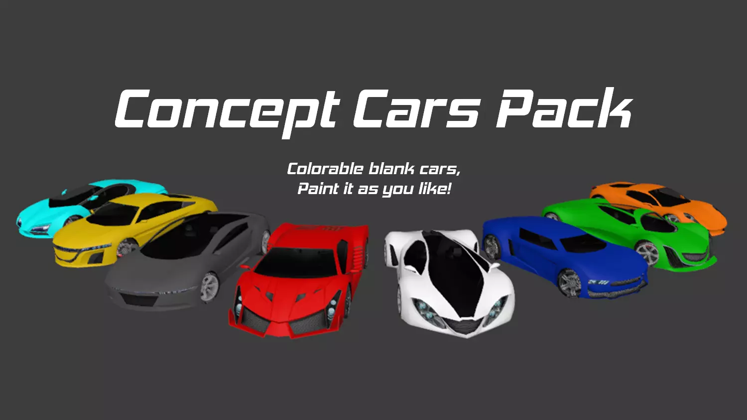 Game Ready Concept Cars Pack Low-poly 3D model