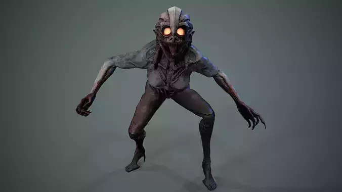 mutant monster 5 Low-poly 3D model
