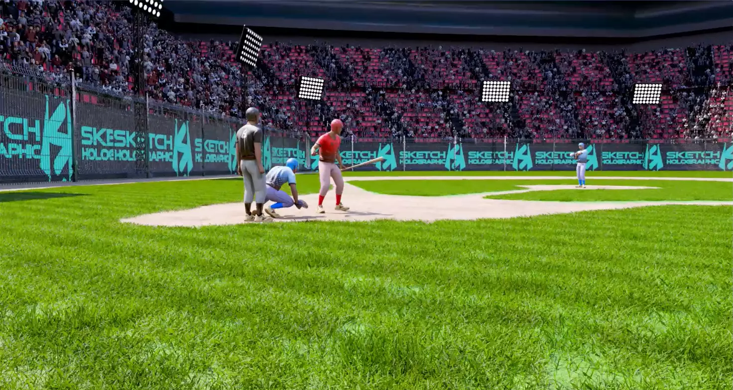 BASEBALL STADIUM Low-poly 3D model_0