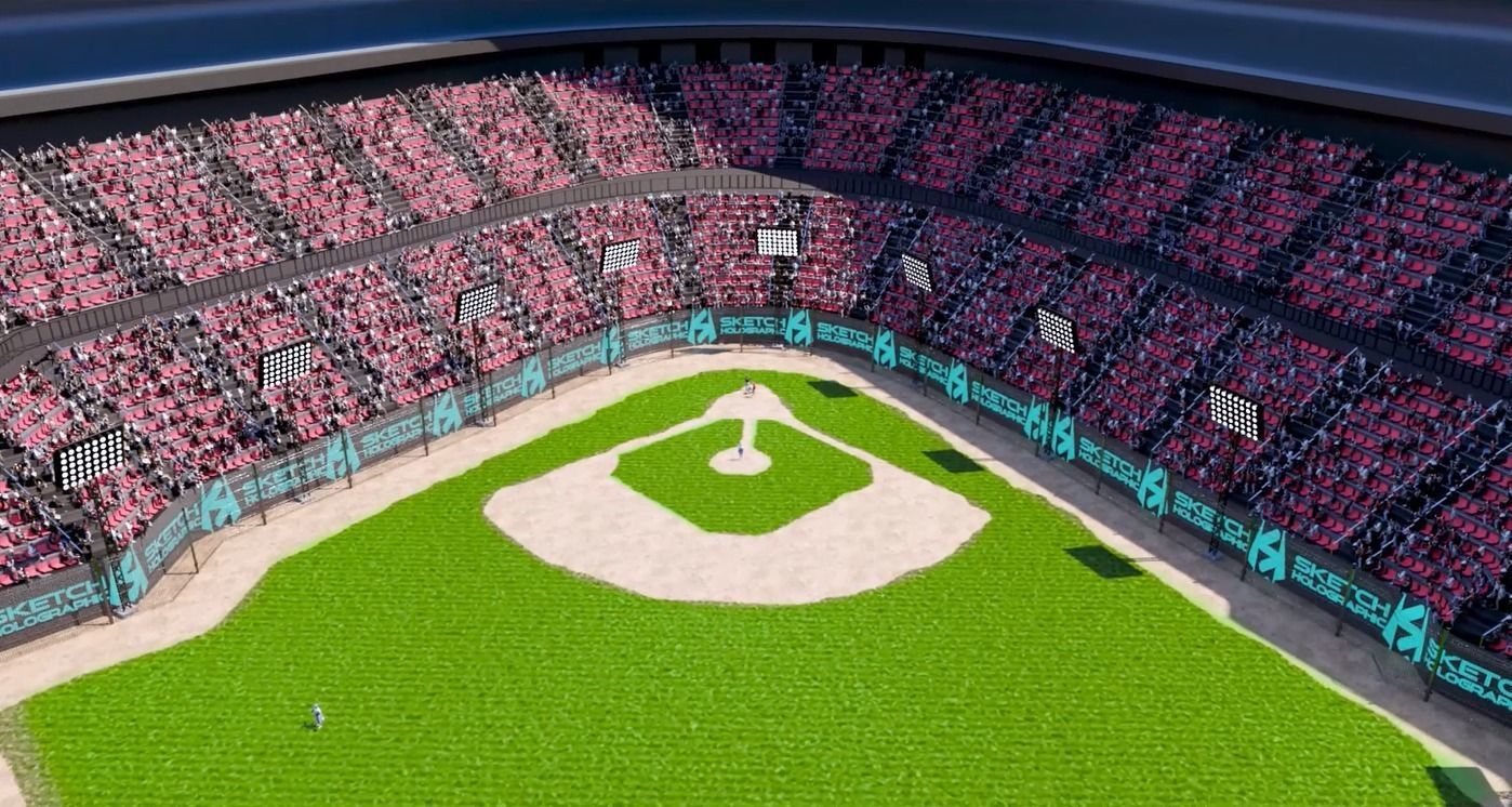 BASEBALL STADIUM Low-poly 3D model_3