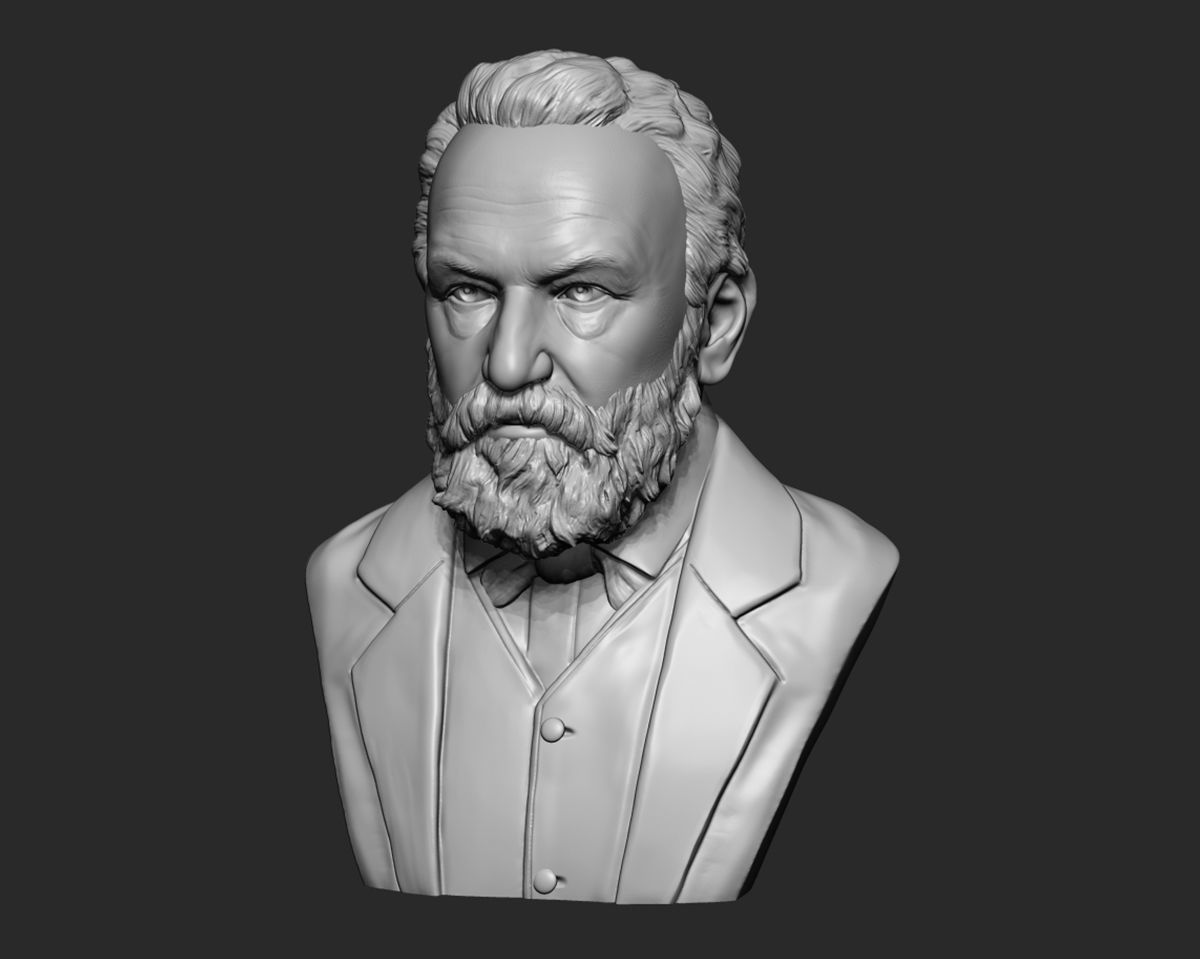 Victor Hugo 3D model 3D print model_5