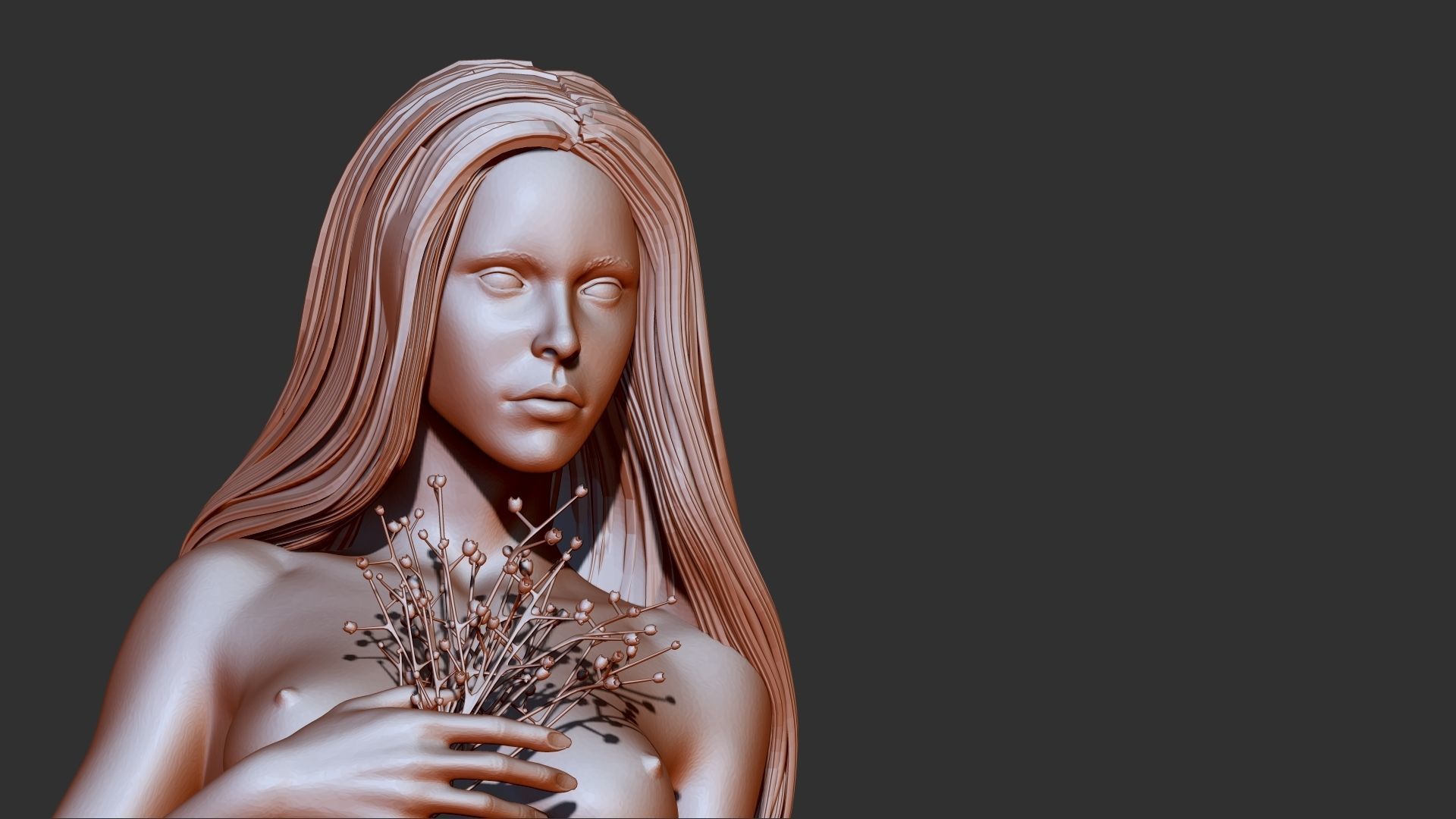 Female 3d print model 3D model_4