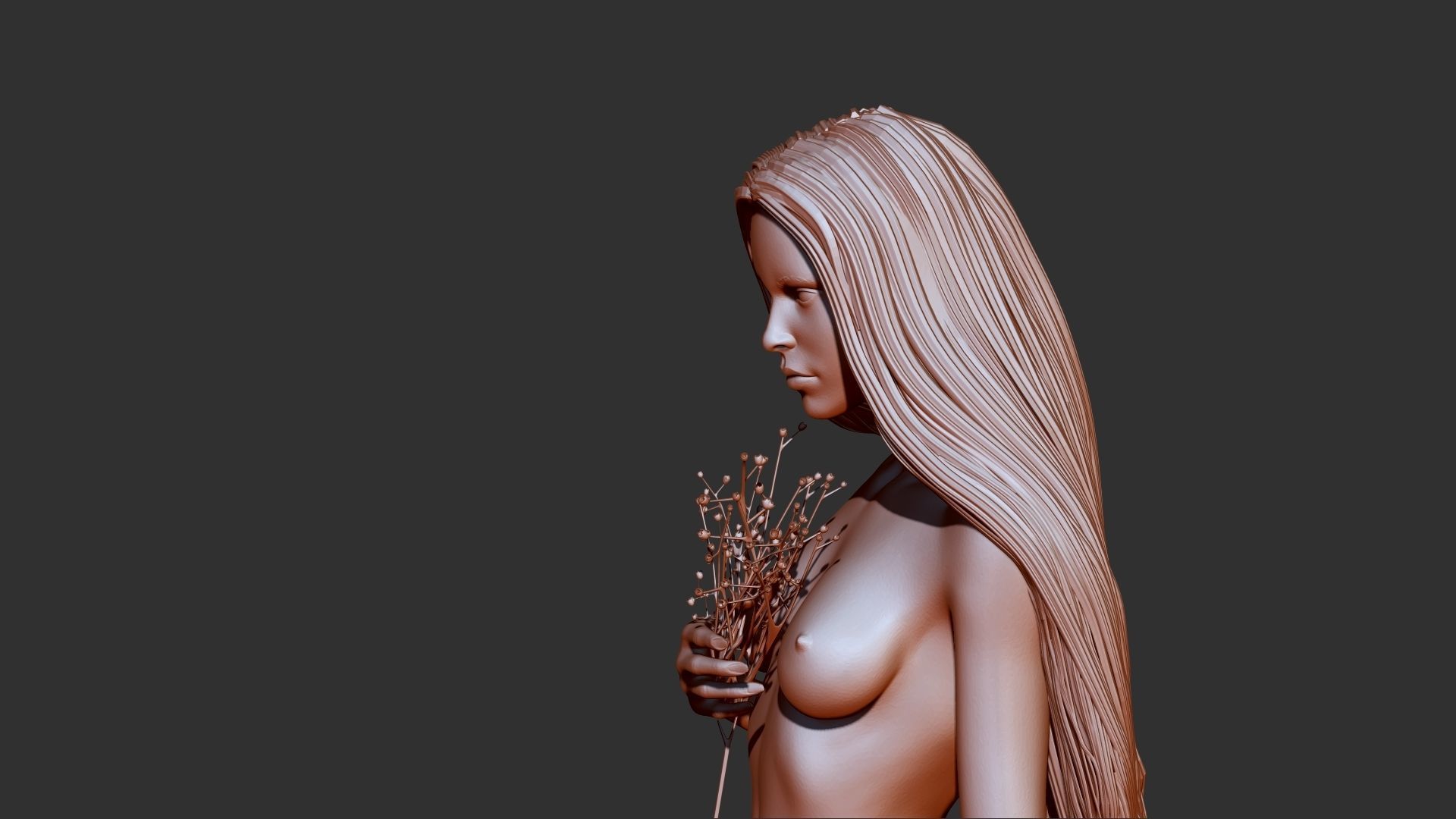 Female 3d print model 3D model_6