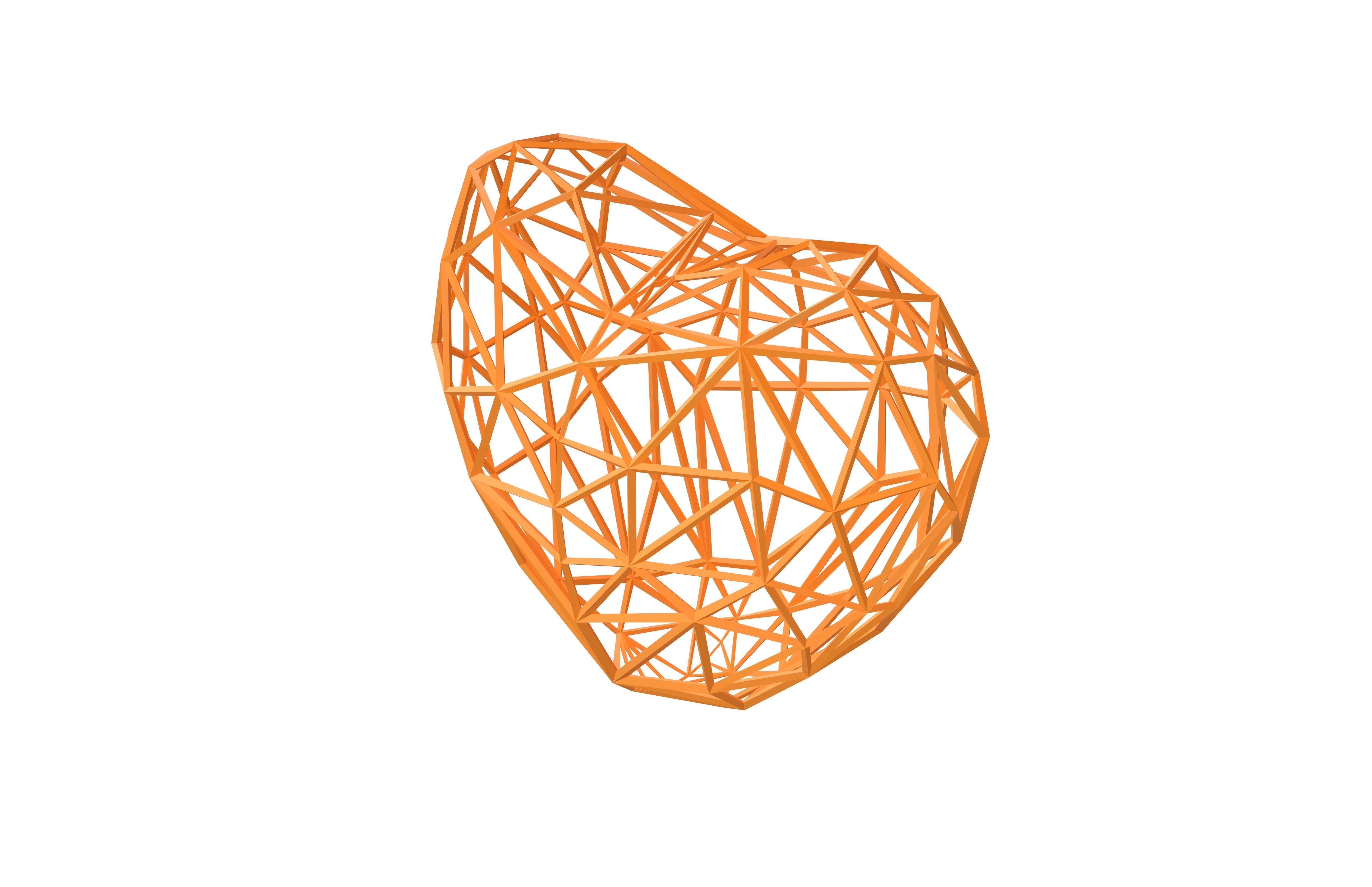 Stylish Heart V2 007 Low-poly 3D model_2