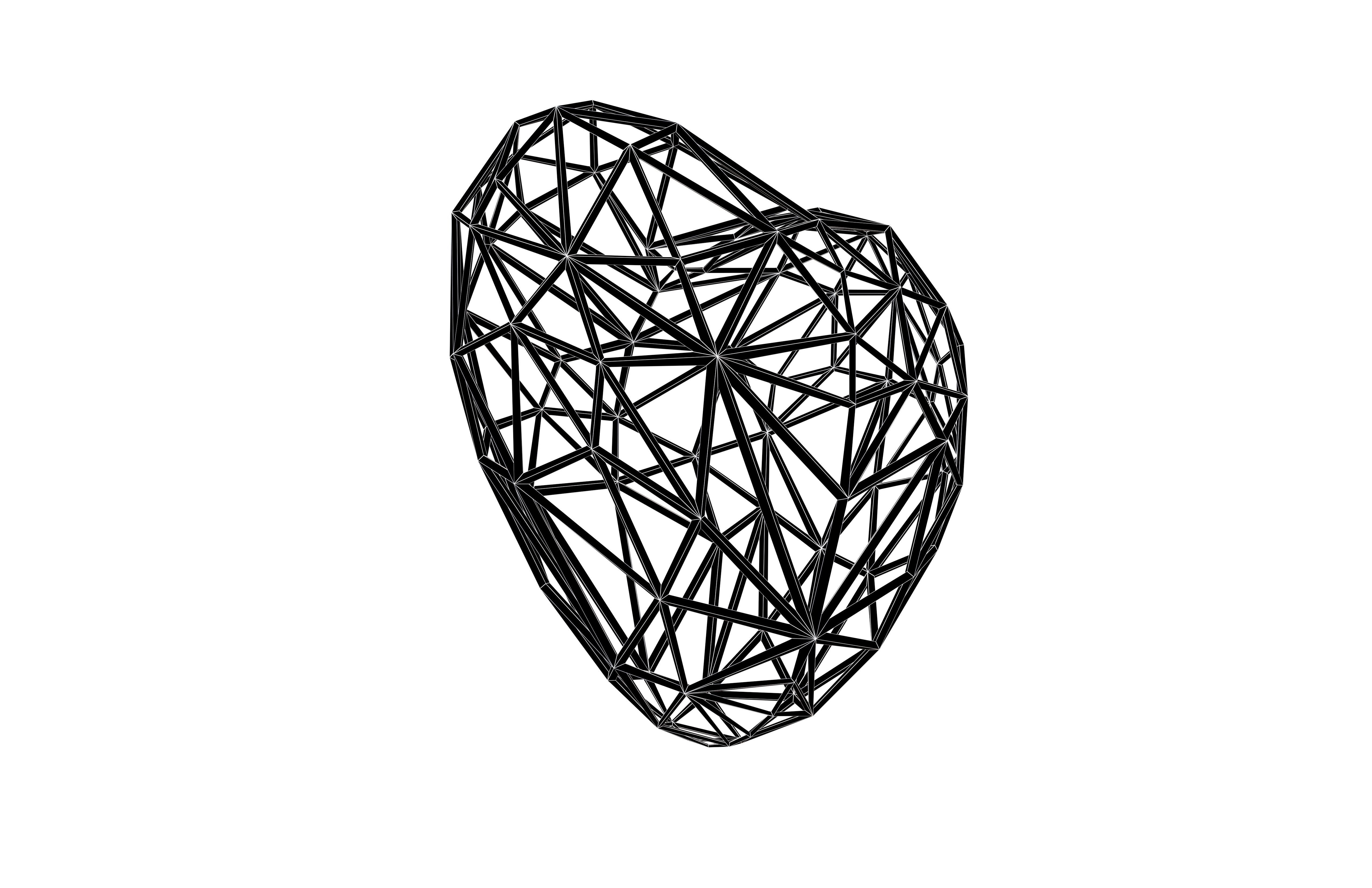 Stylish Heart V2 007 Low-poly 3D model_6