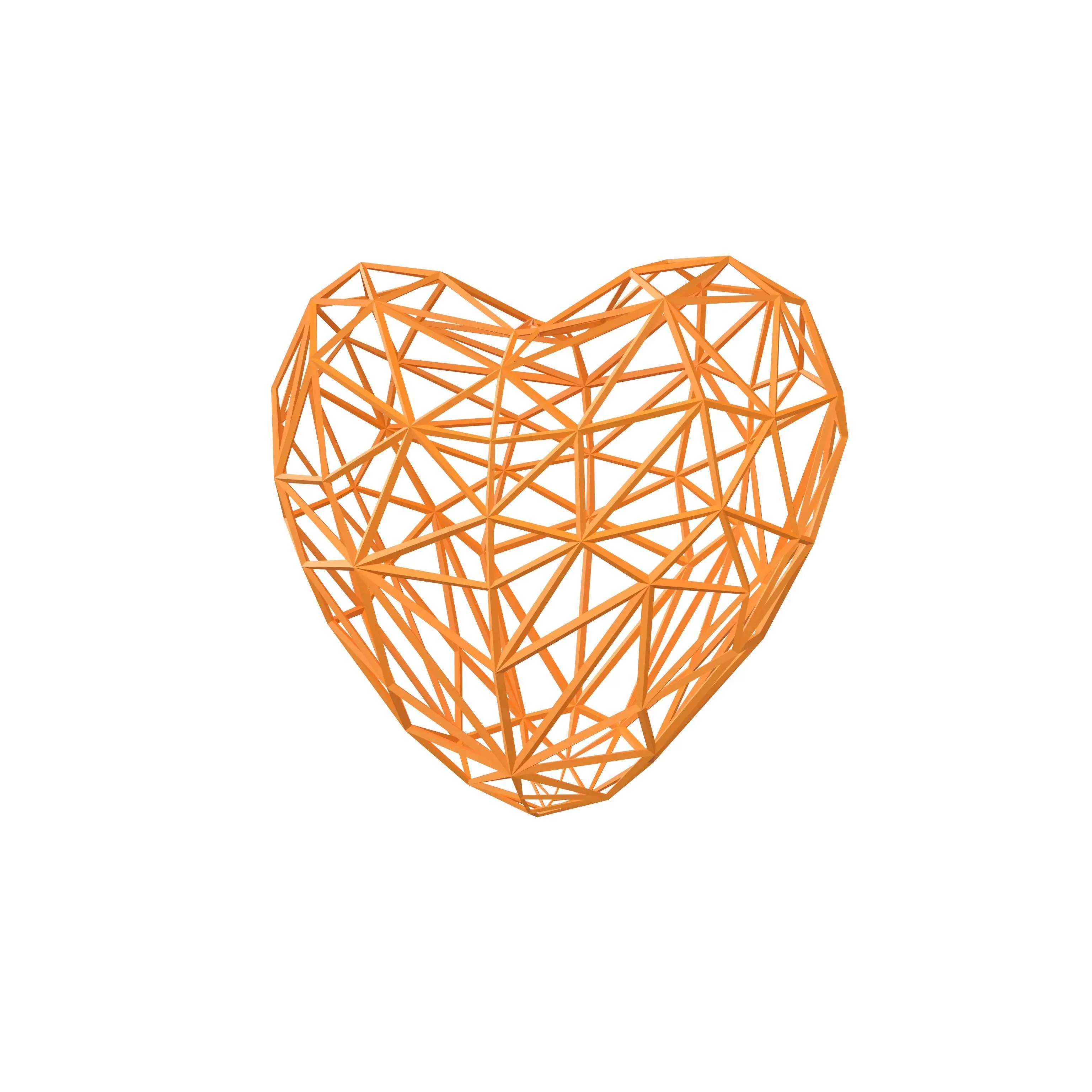 Stylish Heart V2 007 Low-poly 3D model_0