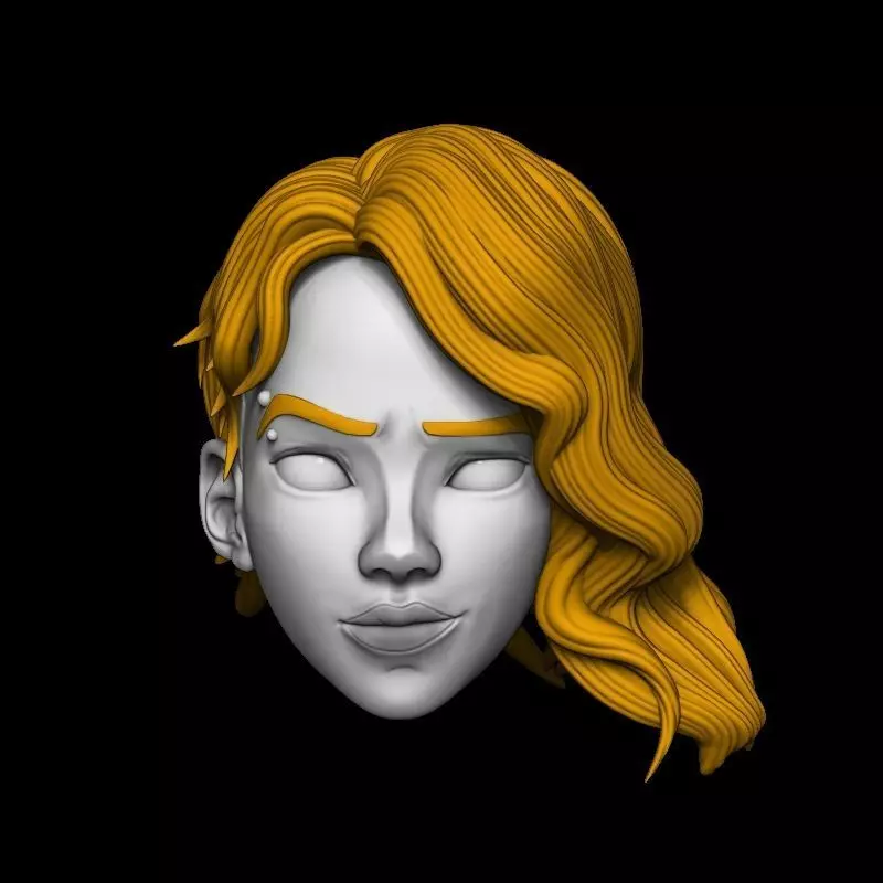 SPIDER GWEN HEAD 02 3D model_0