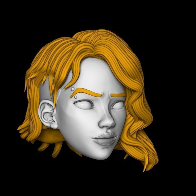 SPIDER GWEN HEAD 02 3D model_1